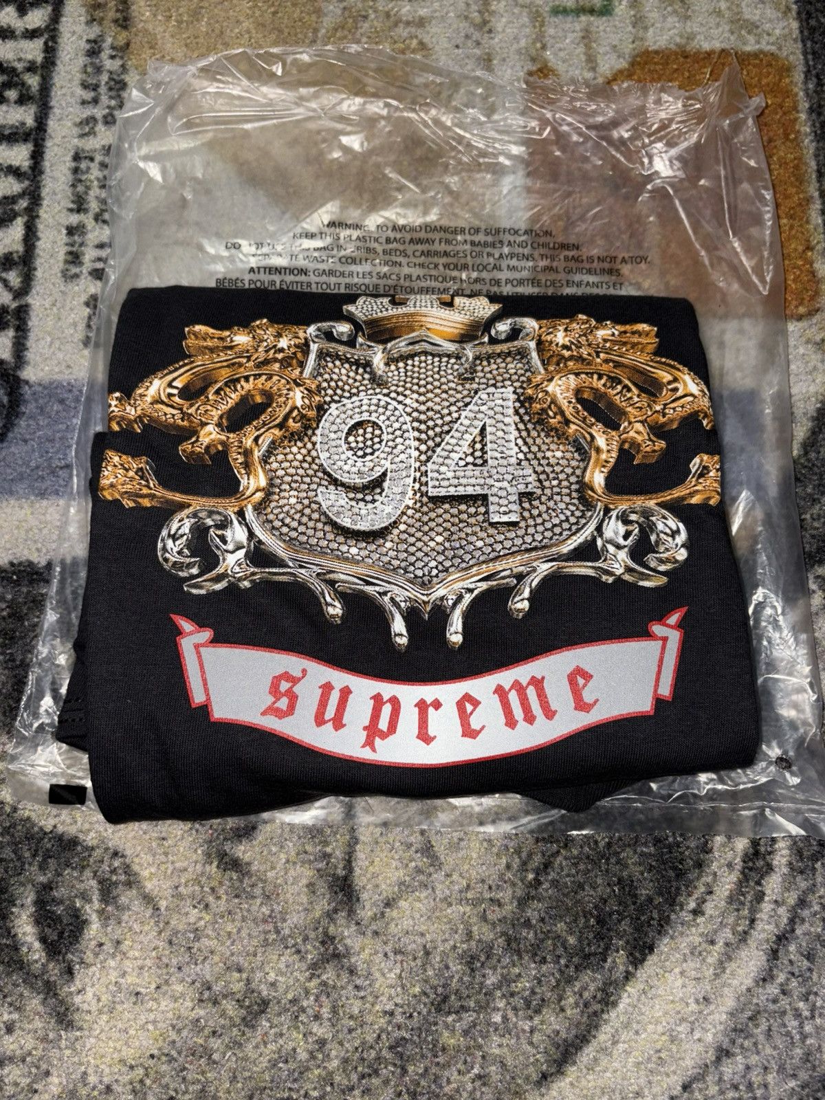 Supreme Supreme Diamonds Tee Black Size US XXL / EU 58 / 5 - 1 Thumbnail
