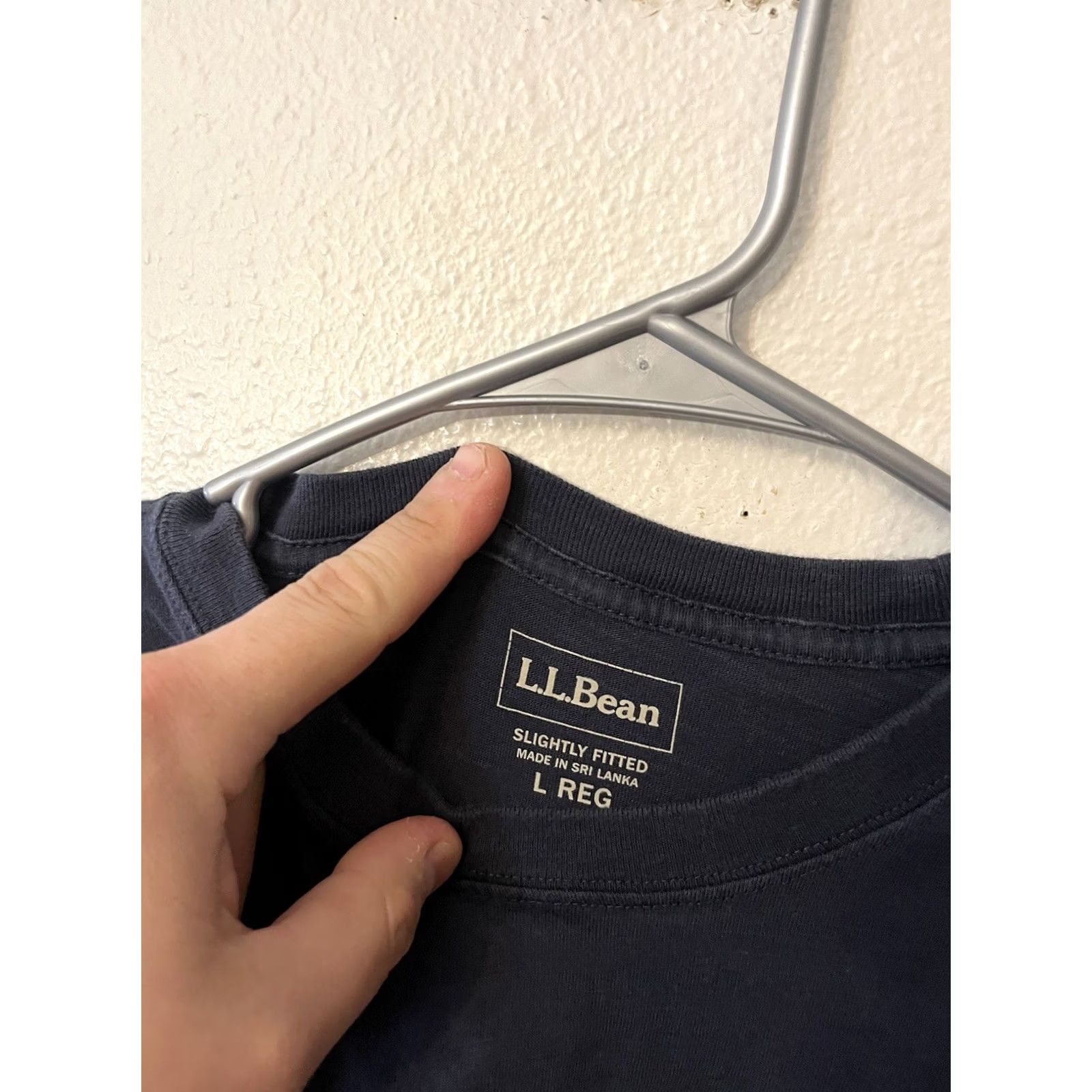 Vintage L.L. Bean T-Shirt Mens Size L Blue Fade Solid Crew Neck Long Sleeve Classic Outdoor Casual Size US L / EU 52-54 / 3 - 2 Thumbnail