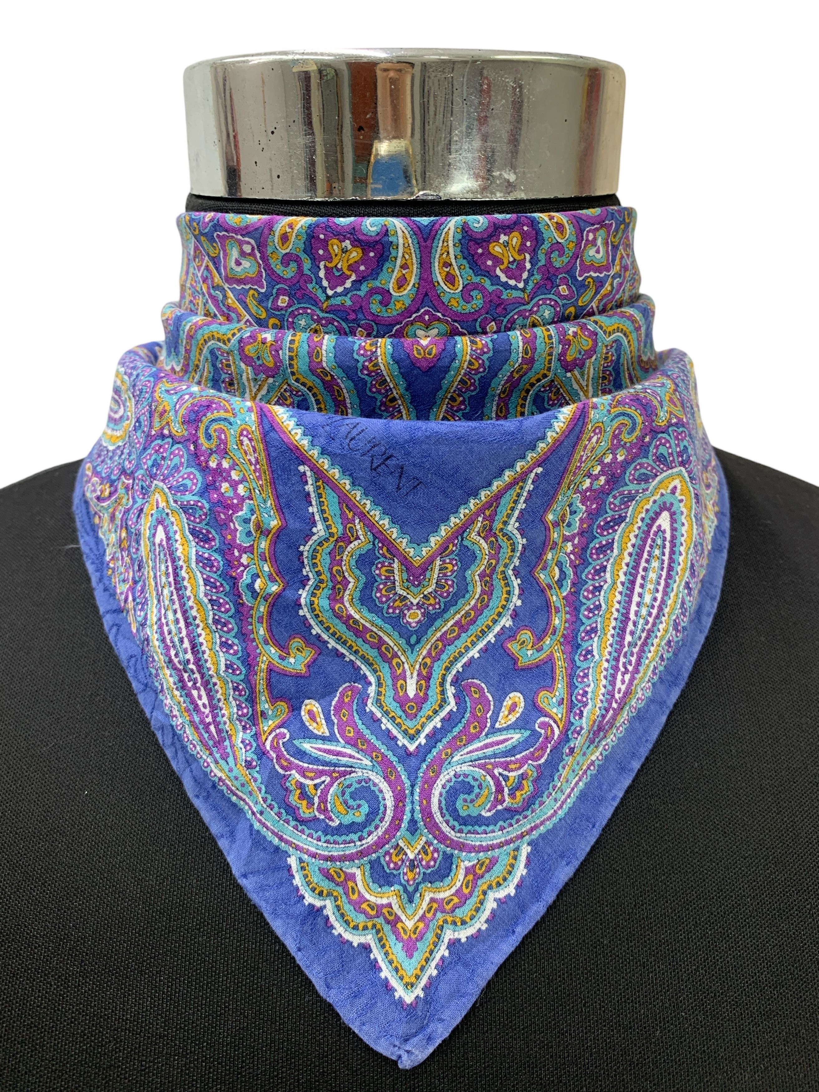 Vintage × Yves Saint Laurent Vintage Yves Saint Laurent Neckerchief Handkerchief -HKA1007 Size ONE SIZE - 1 Thumbnail