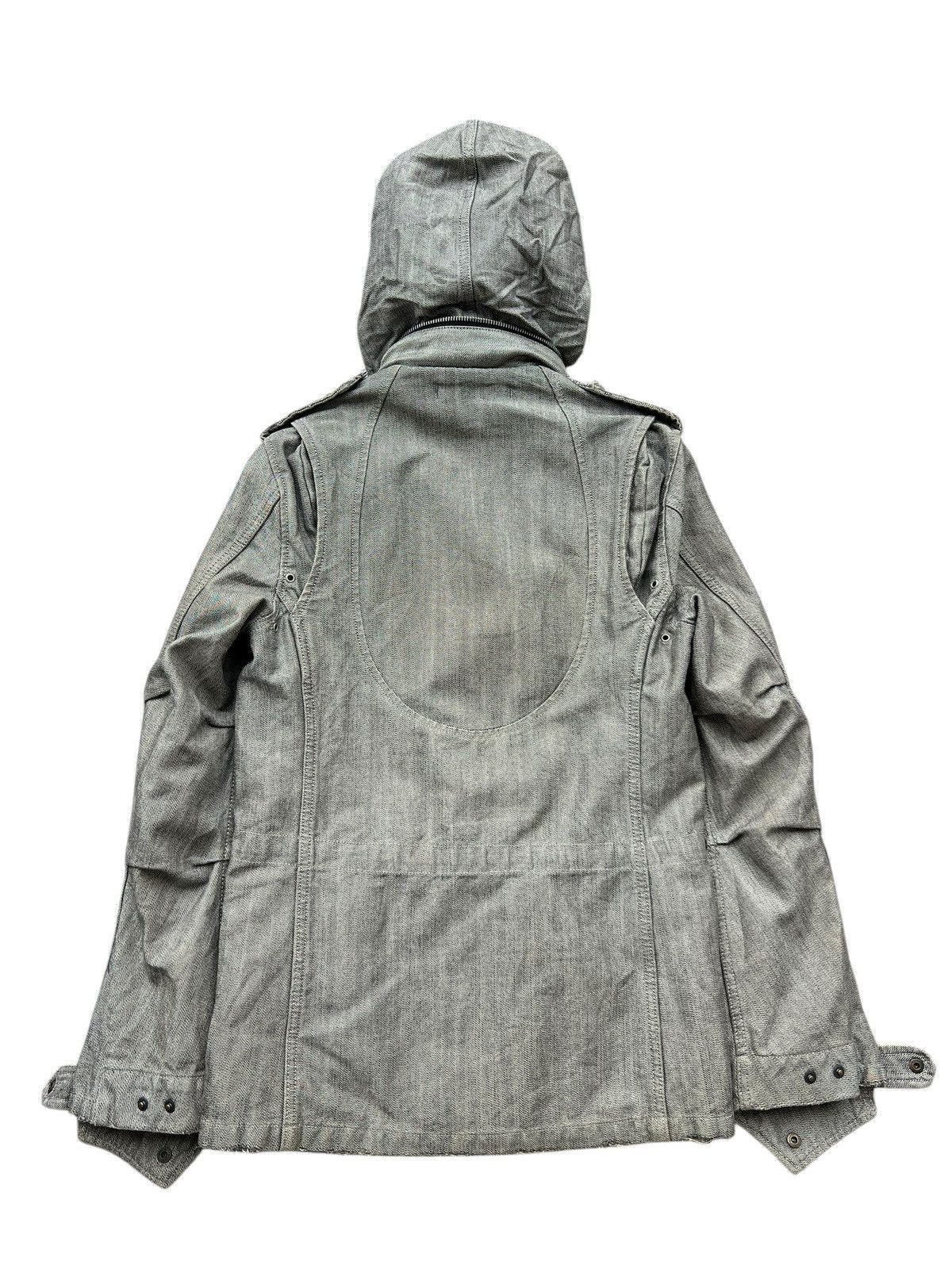 FranCisT MOR.K.S Francist Mor.K.S M65 Distressed Silver Goth Denim Jacket Size US S / EU 44-46 / 1 - 2 Thumbnail
