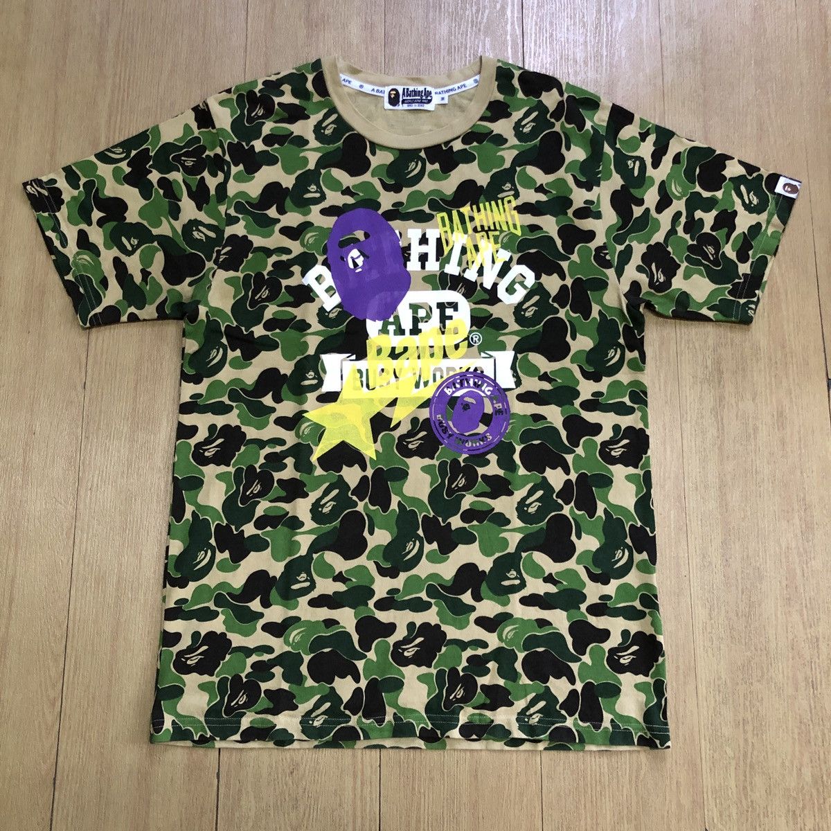 Bape ABC Camo Multi Print Tee | Grailed