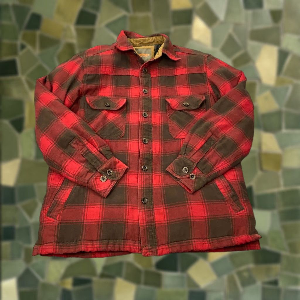 Vintage Northwest Territory Flannel Shirt Jacket Mens Medium Red Buffalo Plaid Shacket Size US M / EU 48-50 / 2 - 1 Thumbnail
