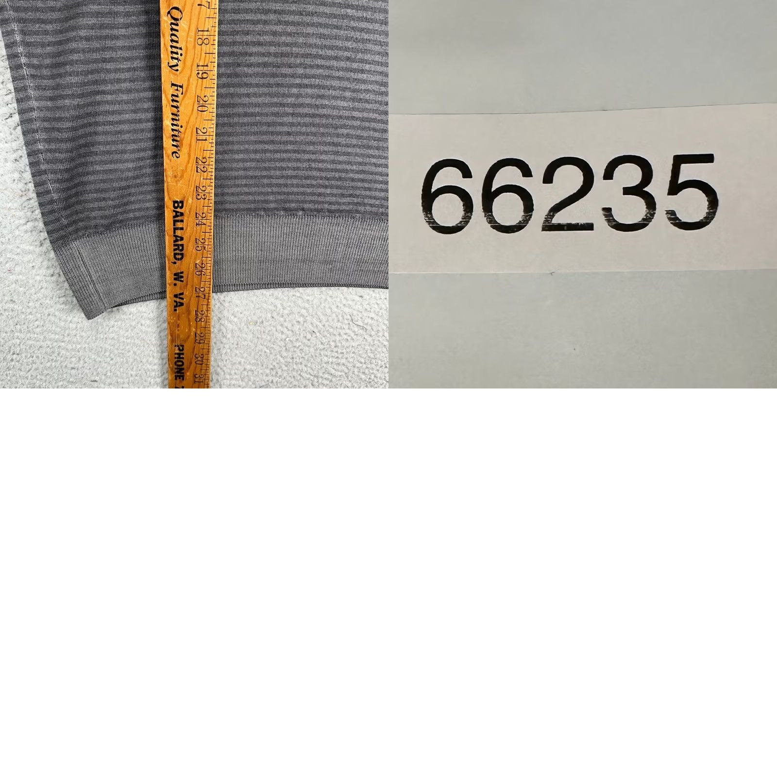 Peter Millar VINTAGE Peter Millar Pullover Sweater Men L Gray Stripe Merino Wool Knit Italy Made Size US L / EU 52-54 / 3 - 8 Thumbnail