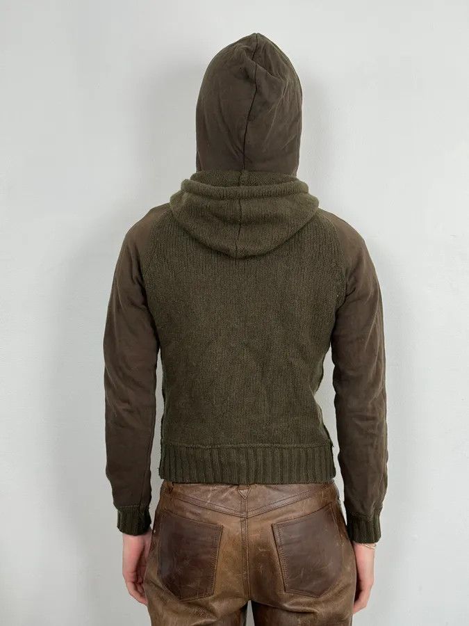 Dolce & Gabbana AW2003 Dolce & Gabbana Olive Green Wool Hooded Zip-up Sweater Size US S / EU 44-46 / 1 - 3 Thumbnail