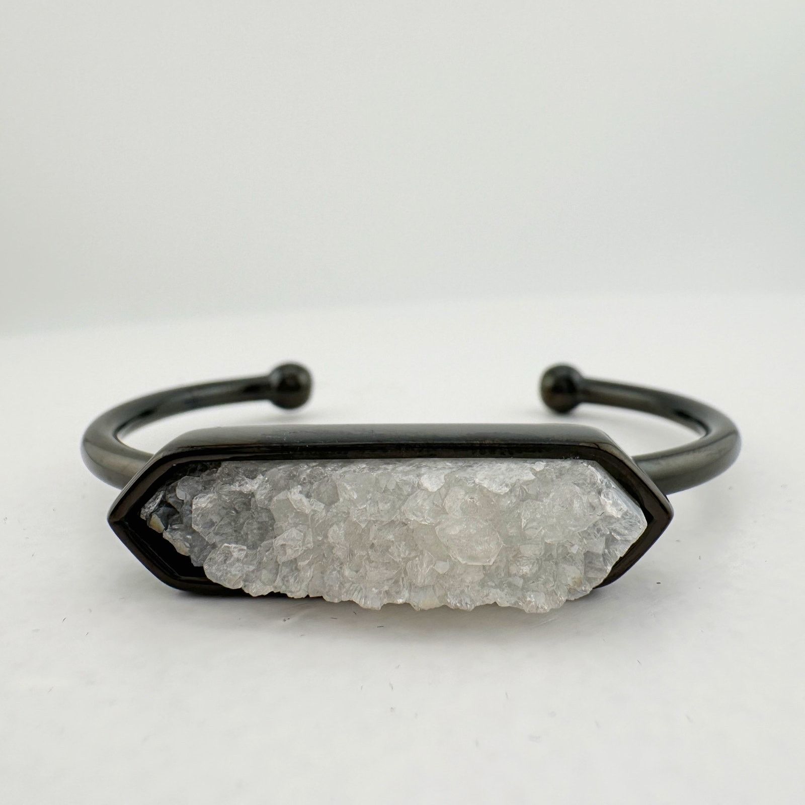 Other Black Ondine White Quartz Bangle Bracelet Size ONE SIZE - 4 Thumbnail
