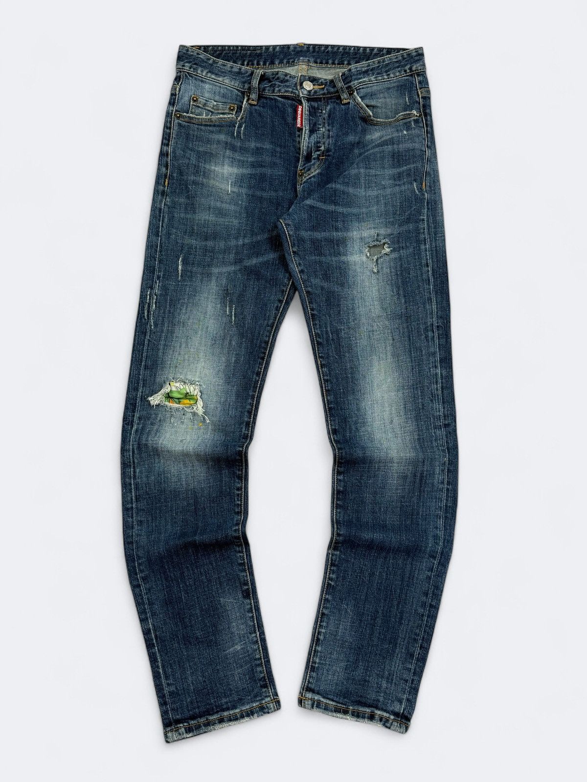 Dsquared2 Dsquared2 Distressed Washed Slim Denim Jeans Size US 32 / EU 48 - 1 Thumbnail