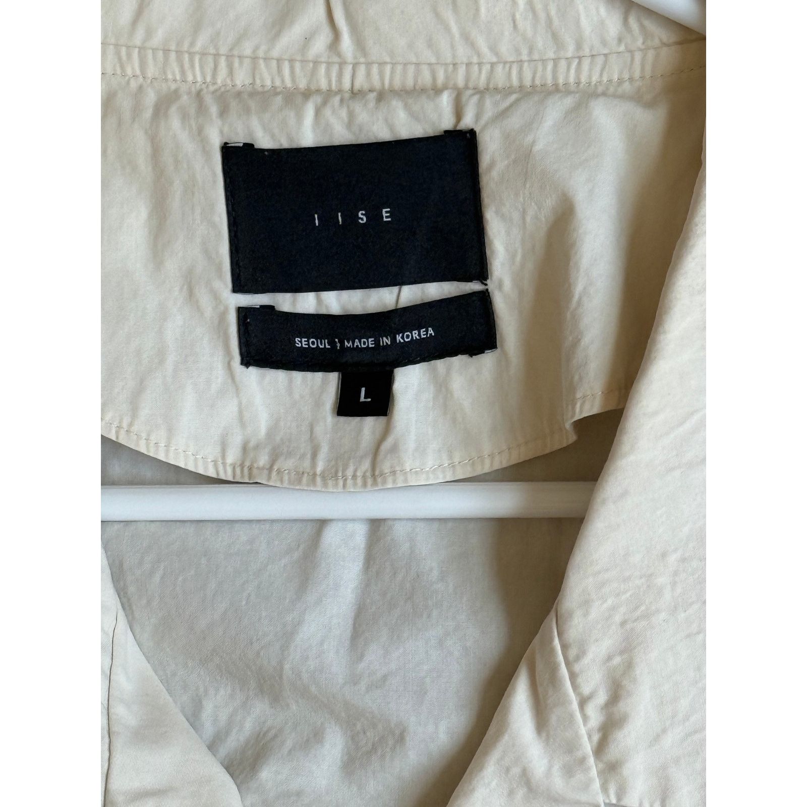 IISE IISE Short-Sleeve Cuban Collar Shirt Size L - Cream/Black Size US L / EU 52-54 / 3 - 2 Thumbnail