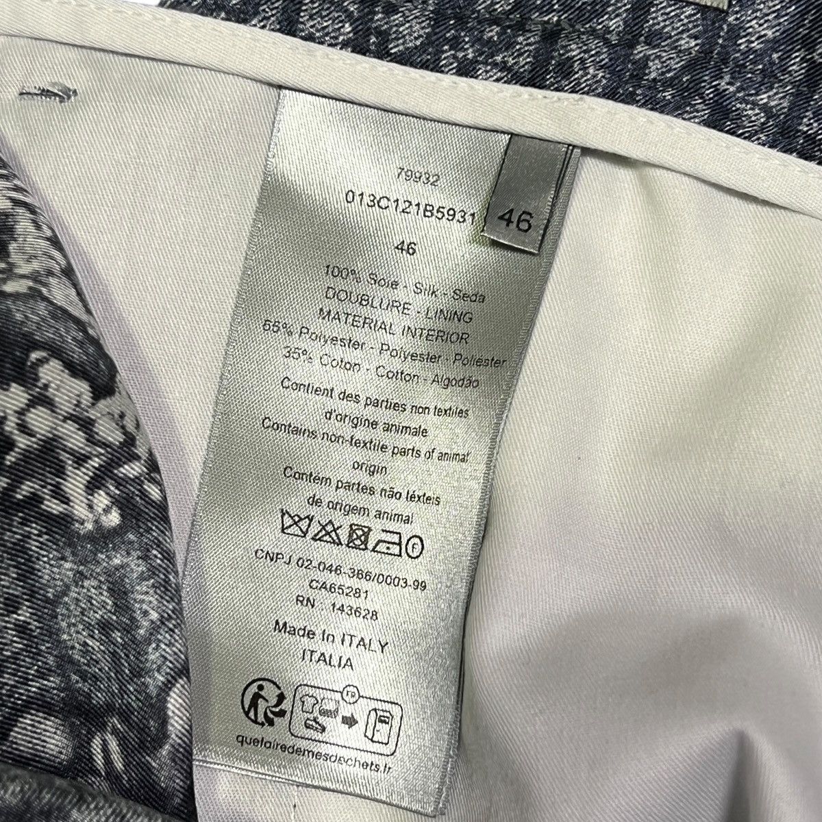 DENIM TEARS × Dior Christian Dior 23AW Denim Tears Oblique Twill Short Pants Size US 44 / EU 60 - 8 Thumbnail