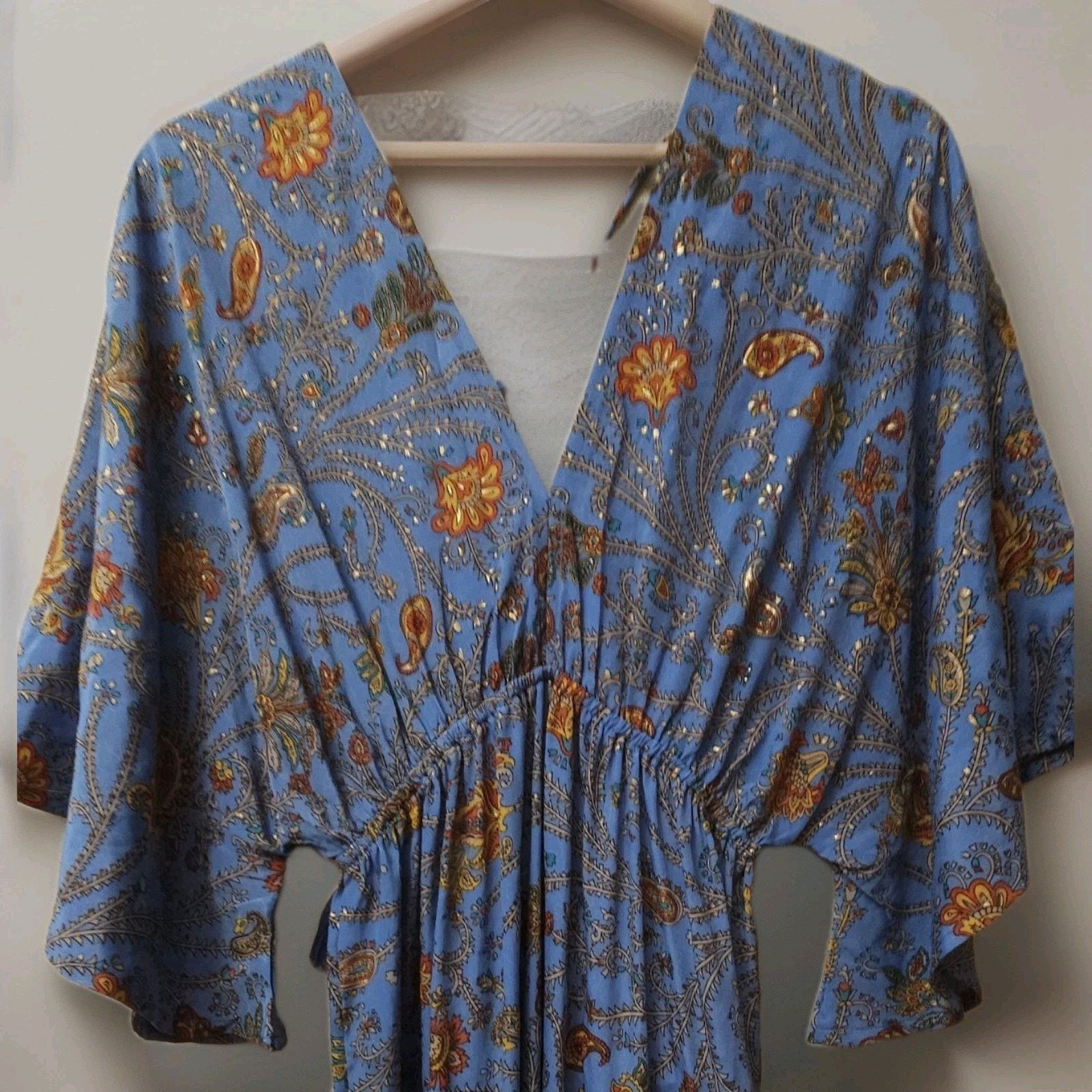 Other Cienna Janan Venus Silk Blend Maxi Flowy Sun Dress Small Size S / US 4 / IT 40 - 7 Thumbnail