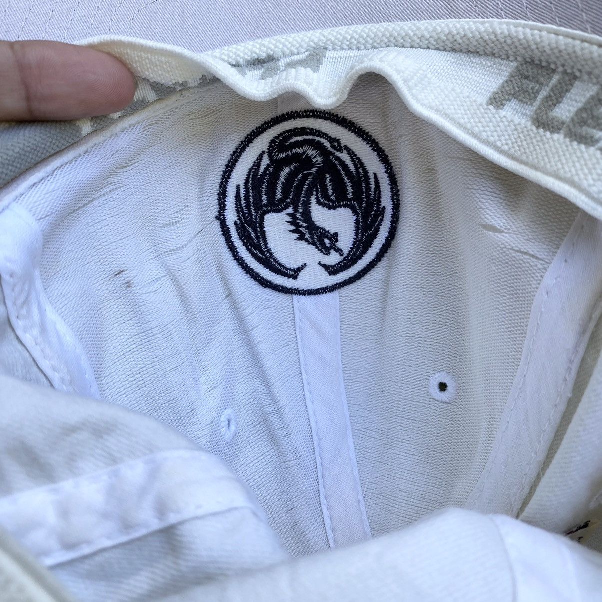 Vintage 🔥Distressed🔥Y2K Vintage Dragon Optical Skatebord Cap Flexfit Size ONE SIZE - 12 Thumbnail