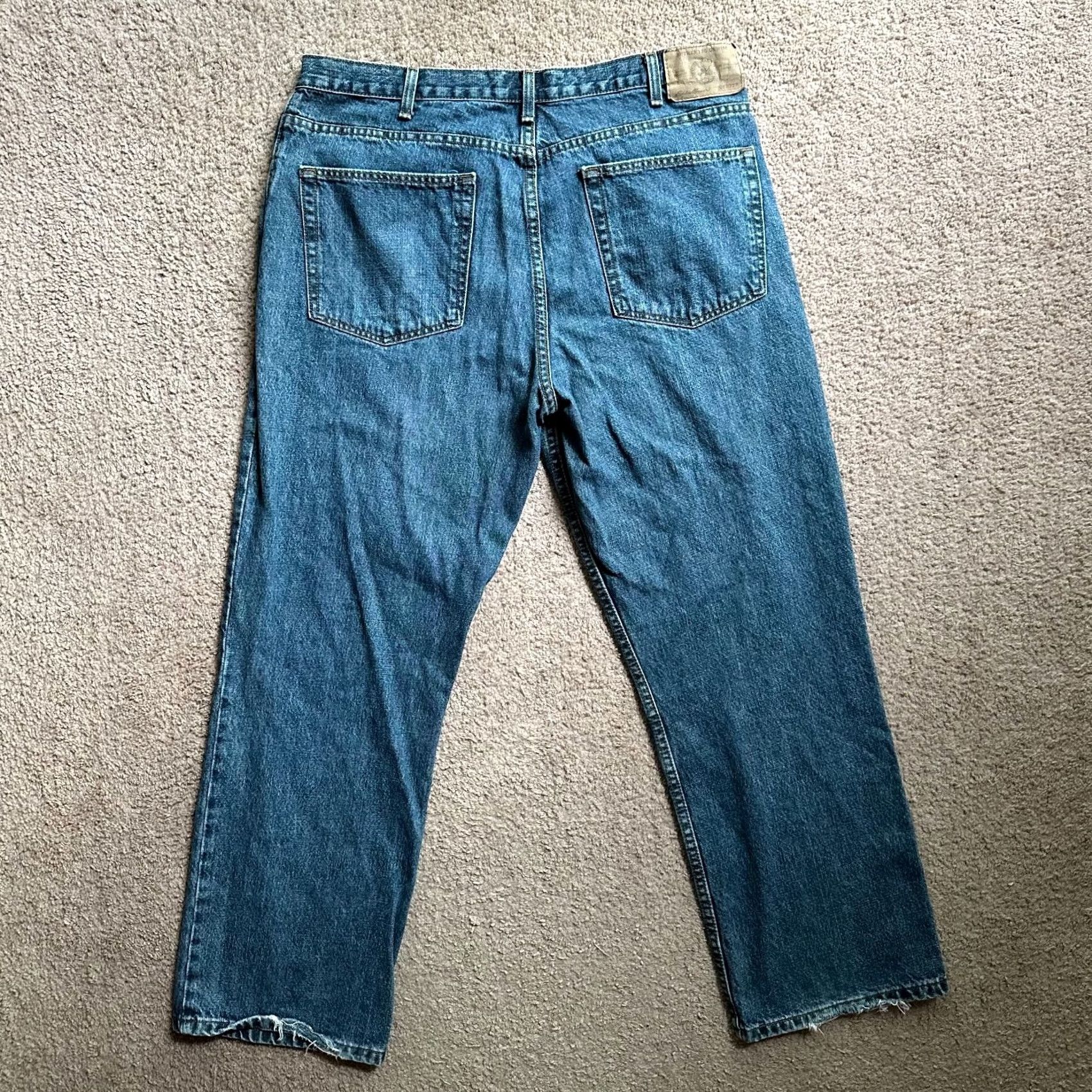 Eddie Bauer Eddie Bauer Mens Jeans 38x30 Straight Leg Mid Rise Blue Medium Wash Denim Size US 38 / EU 54 - 3 Thumbnail