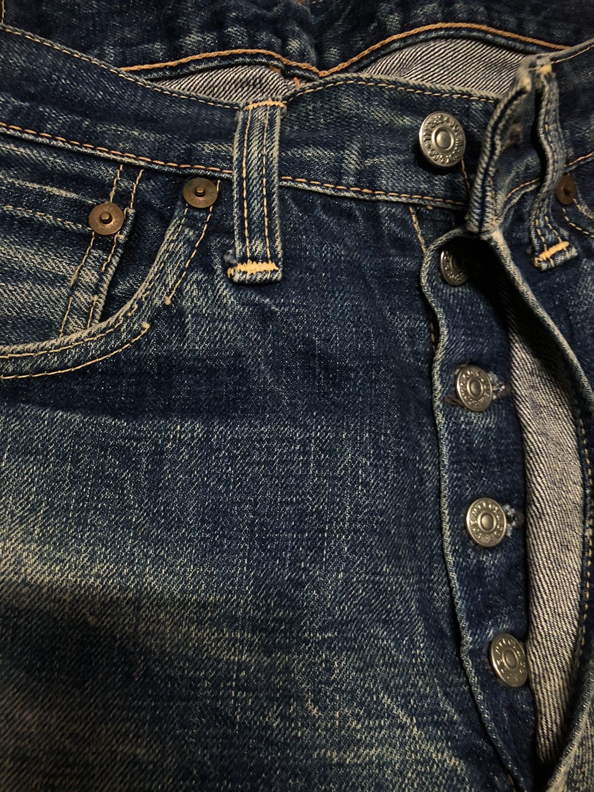 The Real McCoy's × Vintage Joe McCoy Selvedge Distressed denim Jeans Size US 29 - 13 Thumbnail