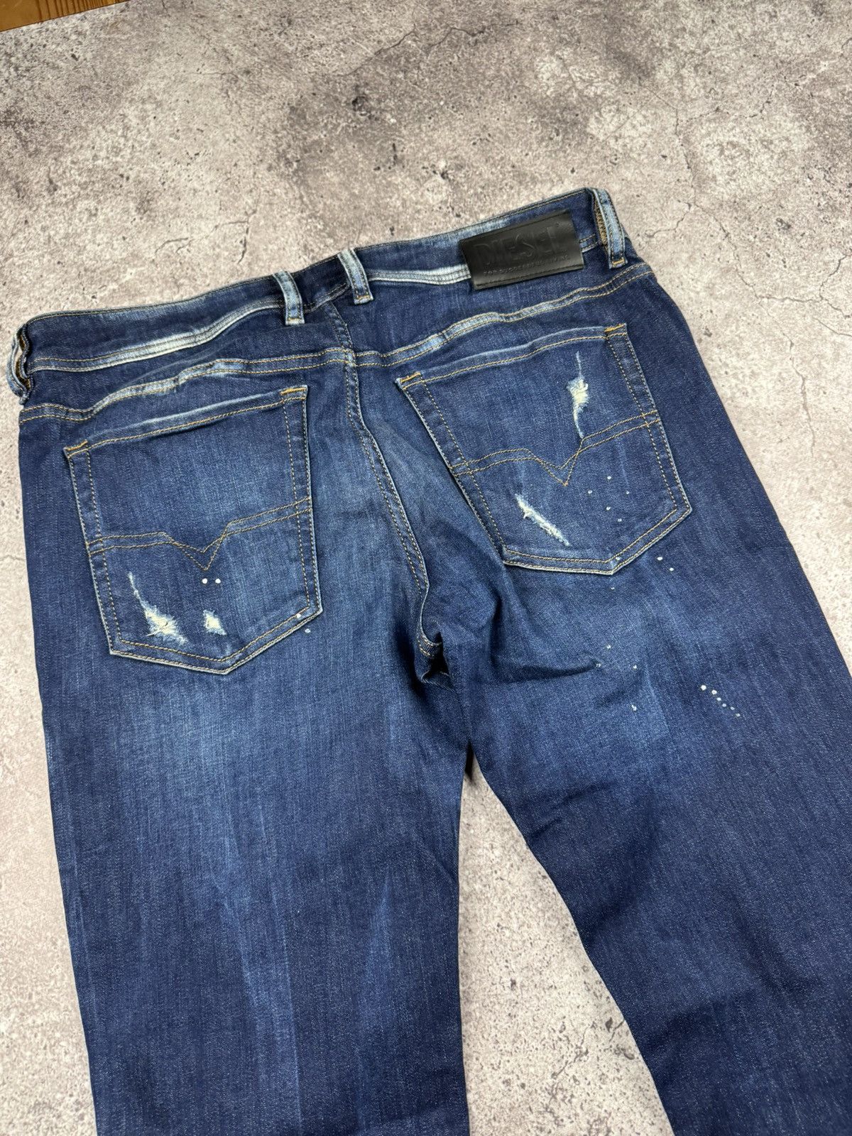Diesel × Jean Diesel Distressed Denim Slim Skinny Jeans Size US 32 / EU 48 - 6 Thumbnail