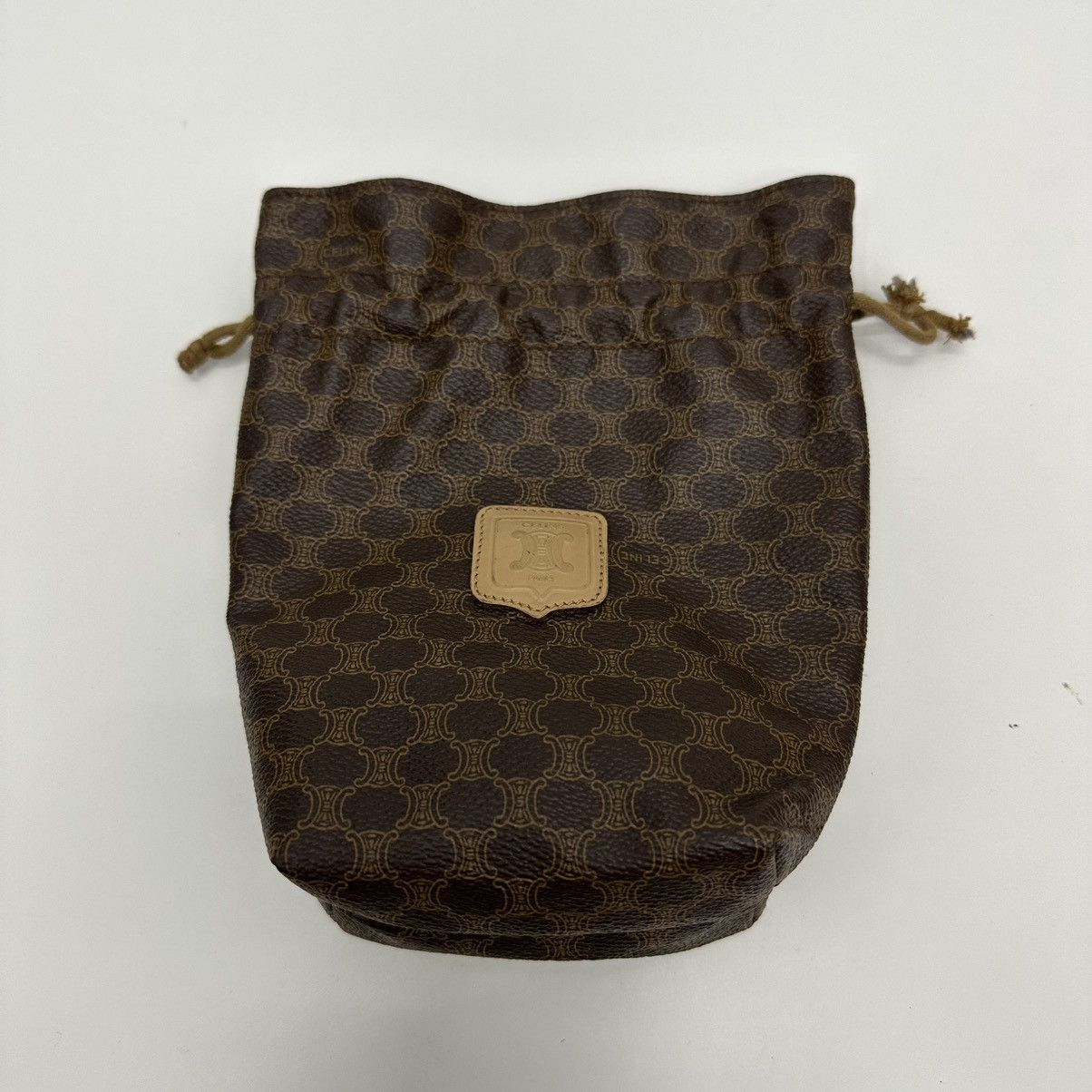 Celine ‼️LASTDROP‼️ VINTAGE CELINE MACADAM DRAWSTRING POUCH BAG Size ONE SIZE - 12 Thumbnail