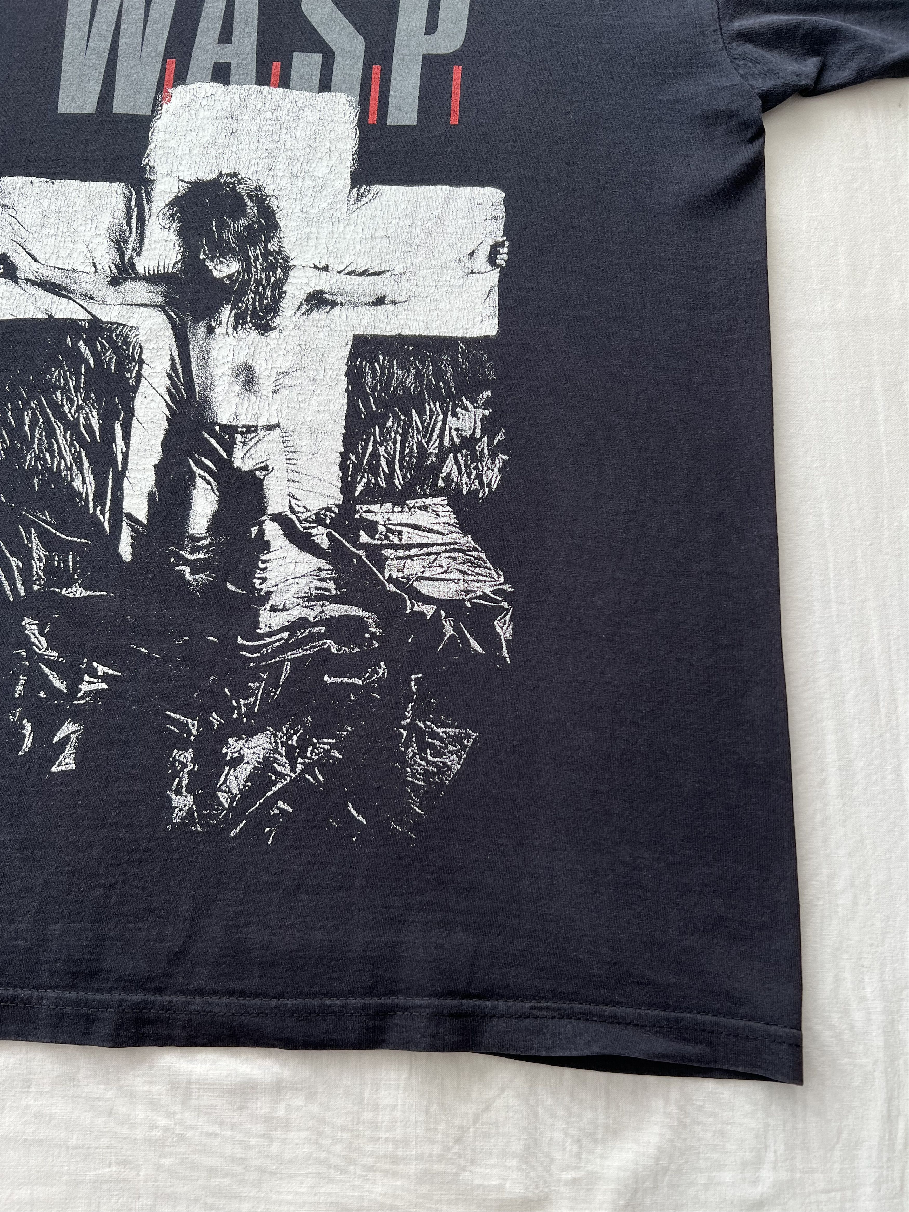 Band Tees Vintage 2000s W.A.S.P. WASP Jesus Heavy Metal Band T-shirt Size US M / EU 48-50 / 2 - 8 Thumbnail