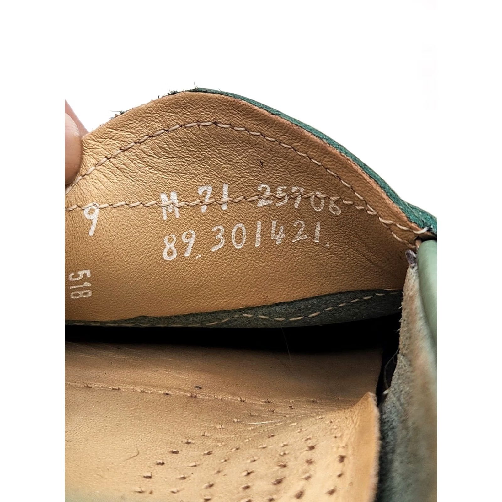 Vintage G.H. Bass & Co. Weejuns Leather Penny Loafers Dress Womens 9 M Green Shoes Size M / US 6-8 / IT 42-44 - 5 Thumbnail