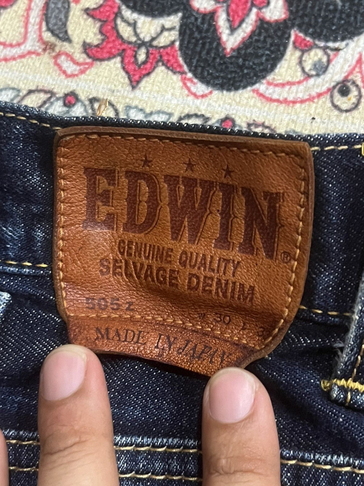 Kapital ⚡️Vintage⚡️Edwin 505Z Blue Washed Buckle Back Selvedge Jeans Size US 30 / EU 46 - 10 Thumbnail