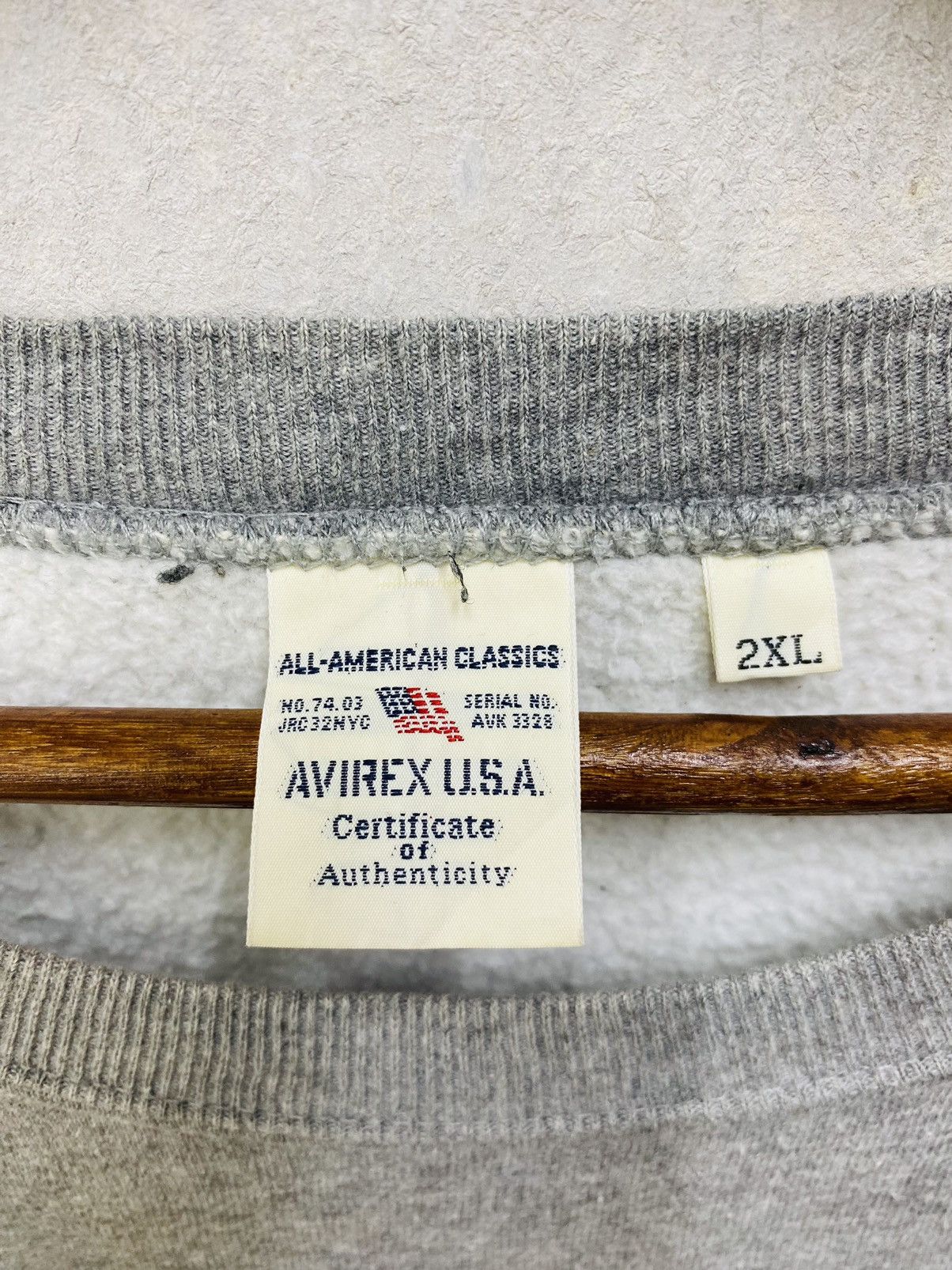 Avirex Avirex USA Sweatshirt Spellout Sun Faded Crewneck Size 2XL Size US XXL / EU 58 / 5 - 6 Thumbnail