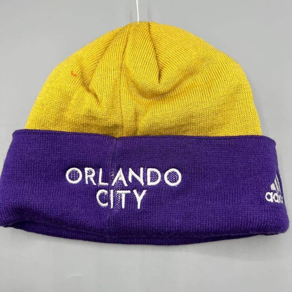 Adidas Orlando City Hat Men Adidas MLS Cuffed Beanie Cap New Adult Size ONE SIZE - 4 Thumbnail