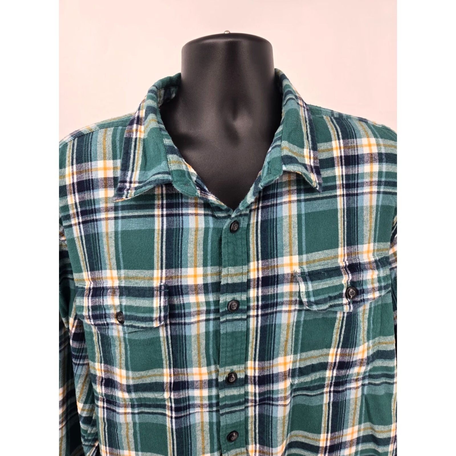 Vintage Sonoma Flannel Shirt 2XL Blue Plaid Button-Up Long Sleeve Pocket Men Shirt Size US XXL / EU 58 / 5 - 3 Thumbnail
