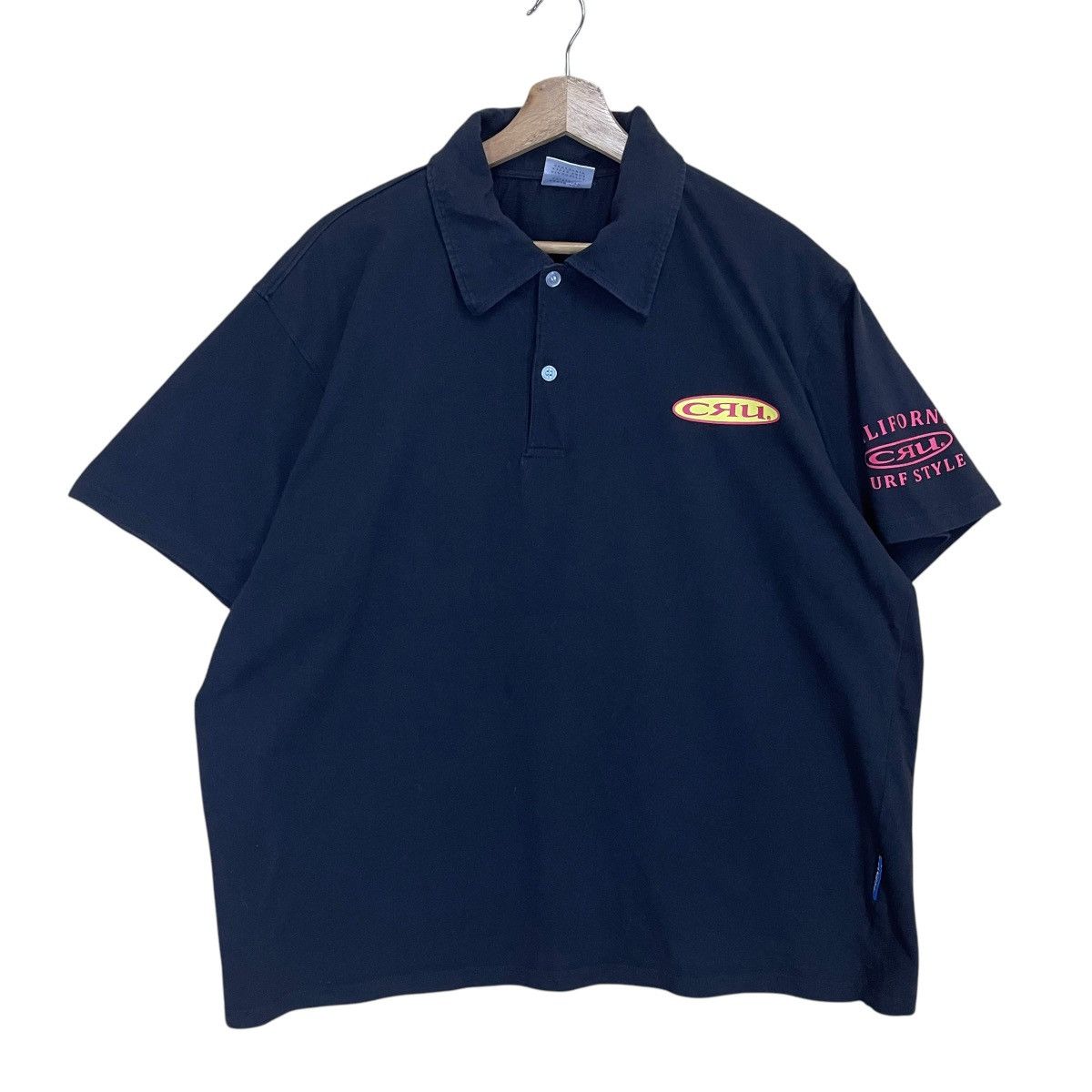 Japanese Brand × Vintage Vintage 90's Cru Surfing Club Collar Shirts Size US XL / EU 56 / 4 - 3 Thumbnail