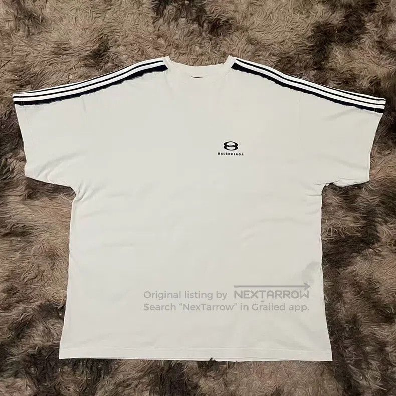Balenciaga Balenciaga Black and White Striped Short Sleeve T-Shirt wi Size US L / EU 52-54 / 3 - 1 Thumbnail