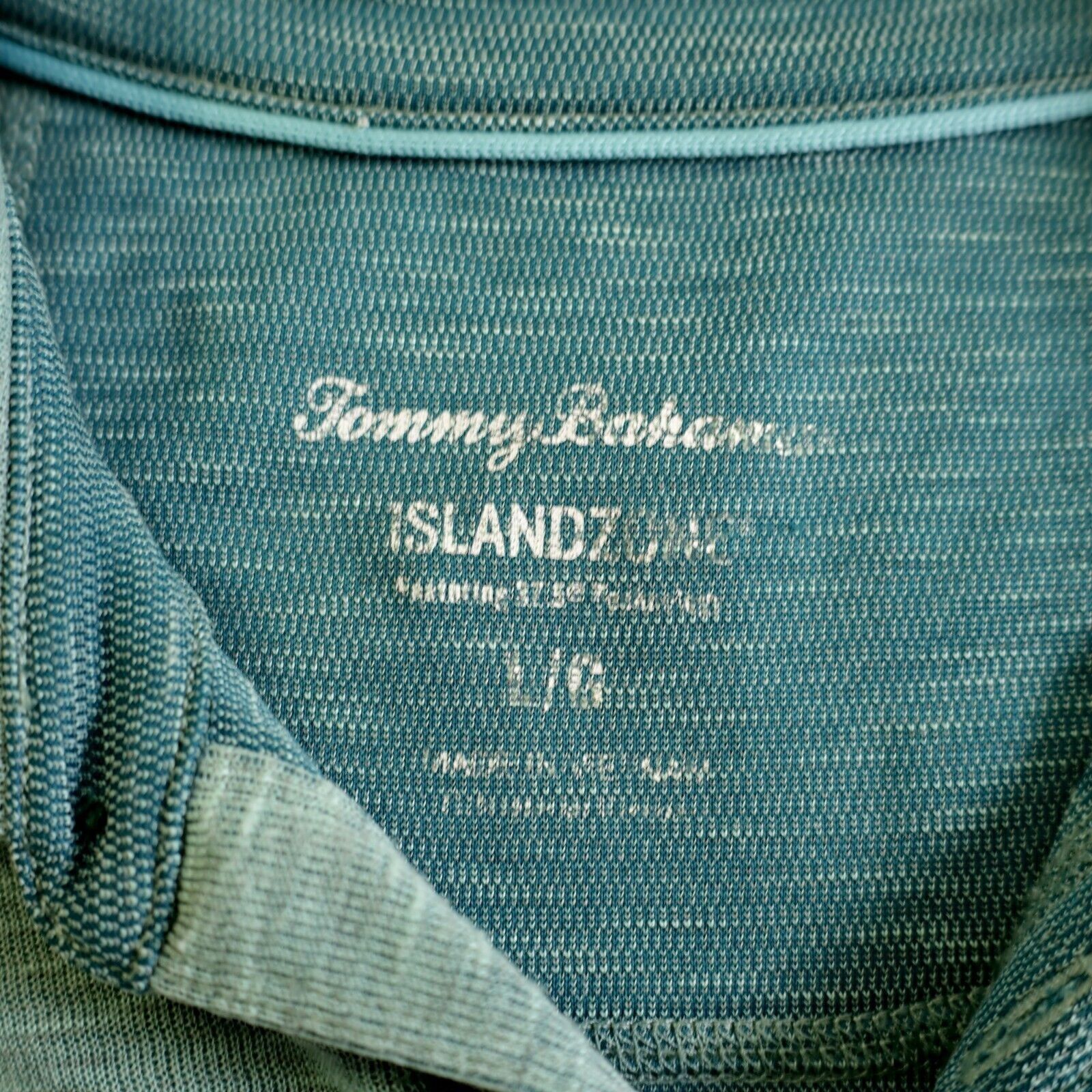 Tommy Bahama Tommy Bahama Large Polo Shirt Green Teal Island Zone Collard Size US L / EU 52-54 / 3 - 10 Thumbnail
