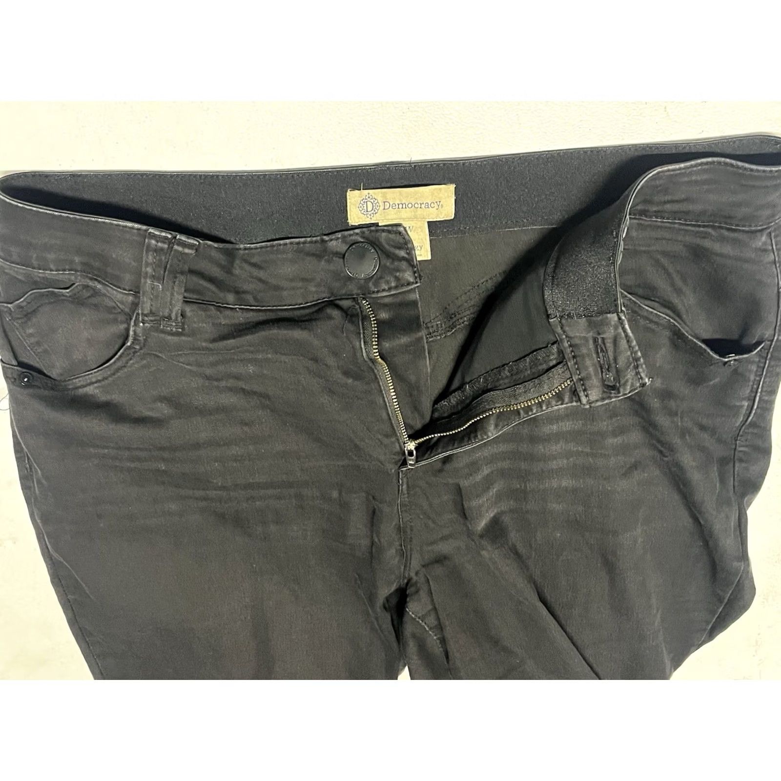 Vintage Democracy Jeans Womens 16W Black Slim Plus Denim 5-Pocket Stretch Size 38" / US 16 / IT 52 - 6 Thumbnail