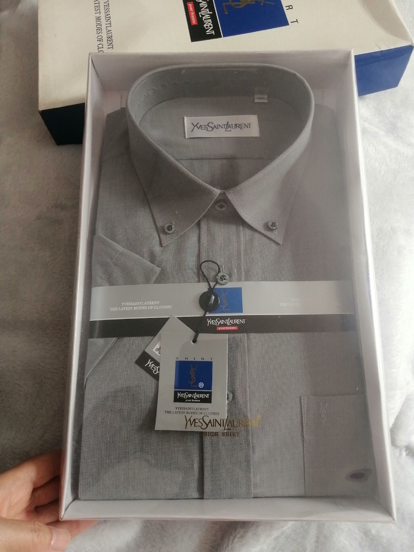 Yves Saint Laurent YSL Short Sleeve Shirt Size US M / EU 48-50 / 2 - 1 Thumbnail