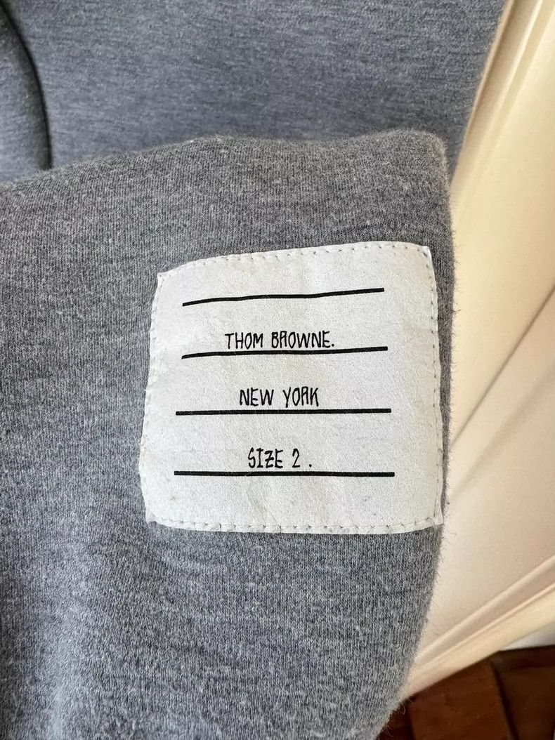 Thom Browne Thom browne Size 2 Gray cotton straight sports pants 2504- Size US 30 / EU 46 - 6 Thumbnail