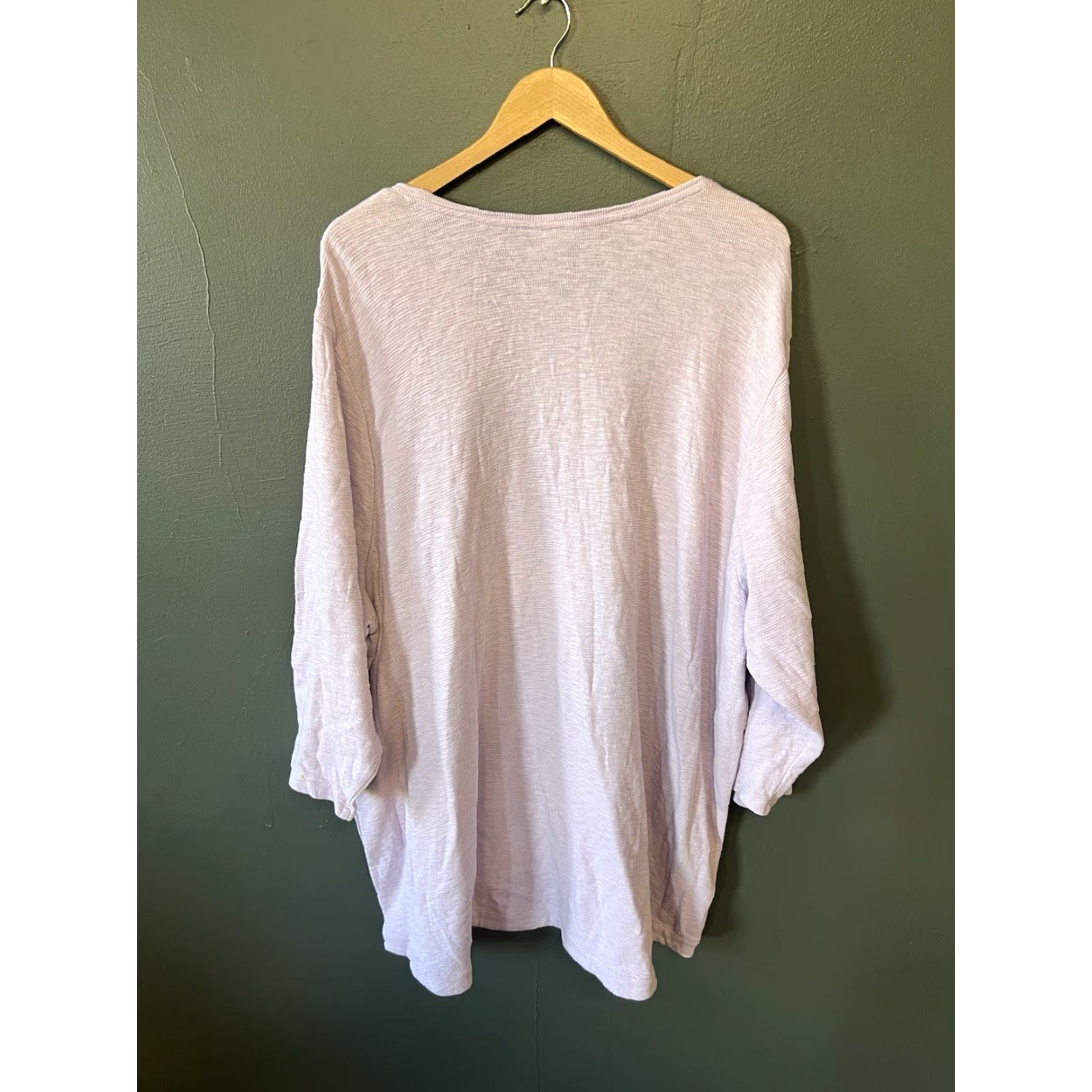 J. Jill J. Jill Womens Gray 3/4 Sleeve Knit Pullover Shirt Plus Size 4X Size XXL / US 16-18 / IT 52-54 - 2 Thumbnail