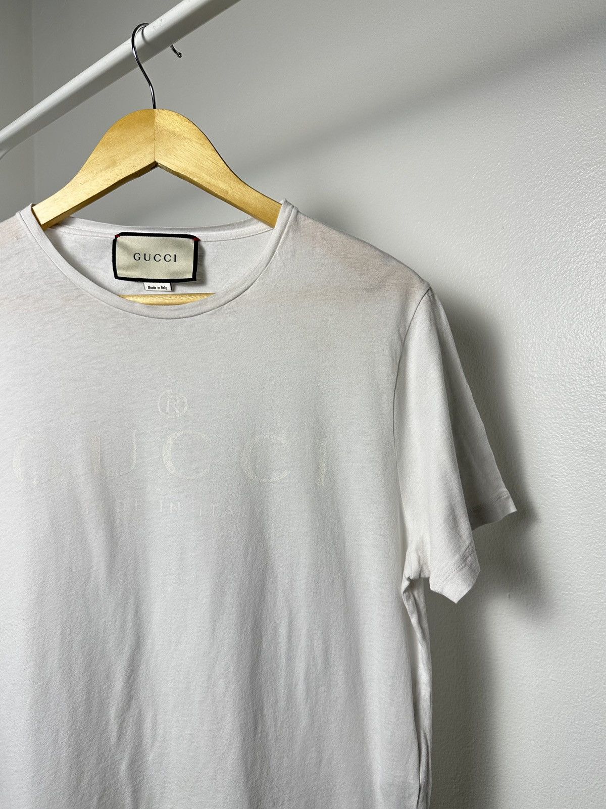 Gucci Gucci Thin Big Logo Tee Size US M / EU 48-50 / 2 - 3 Thumbnail