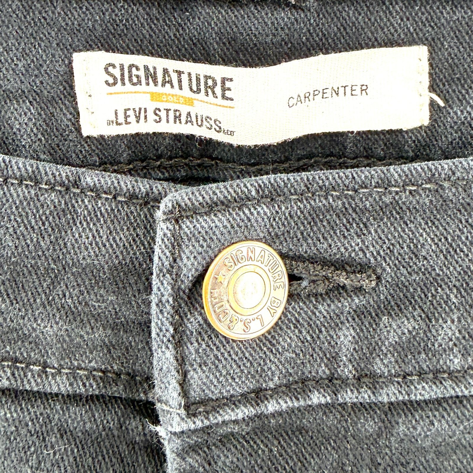 Levi's Levi’s Signature Gold Black Distressed Carpenter Jeans Size US 32 / EU 48 - 7 Thumbnail