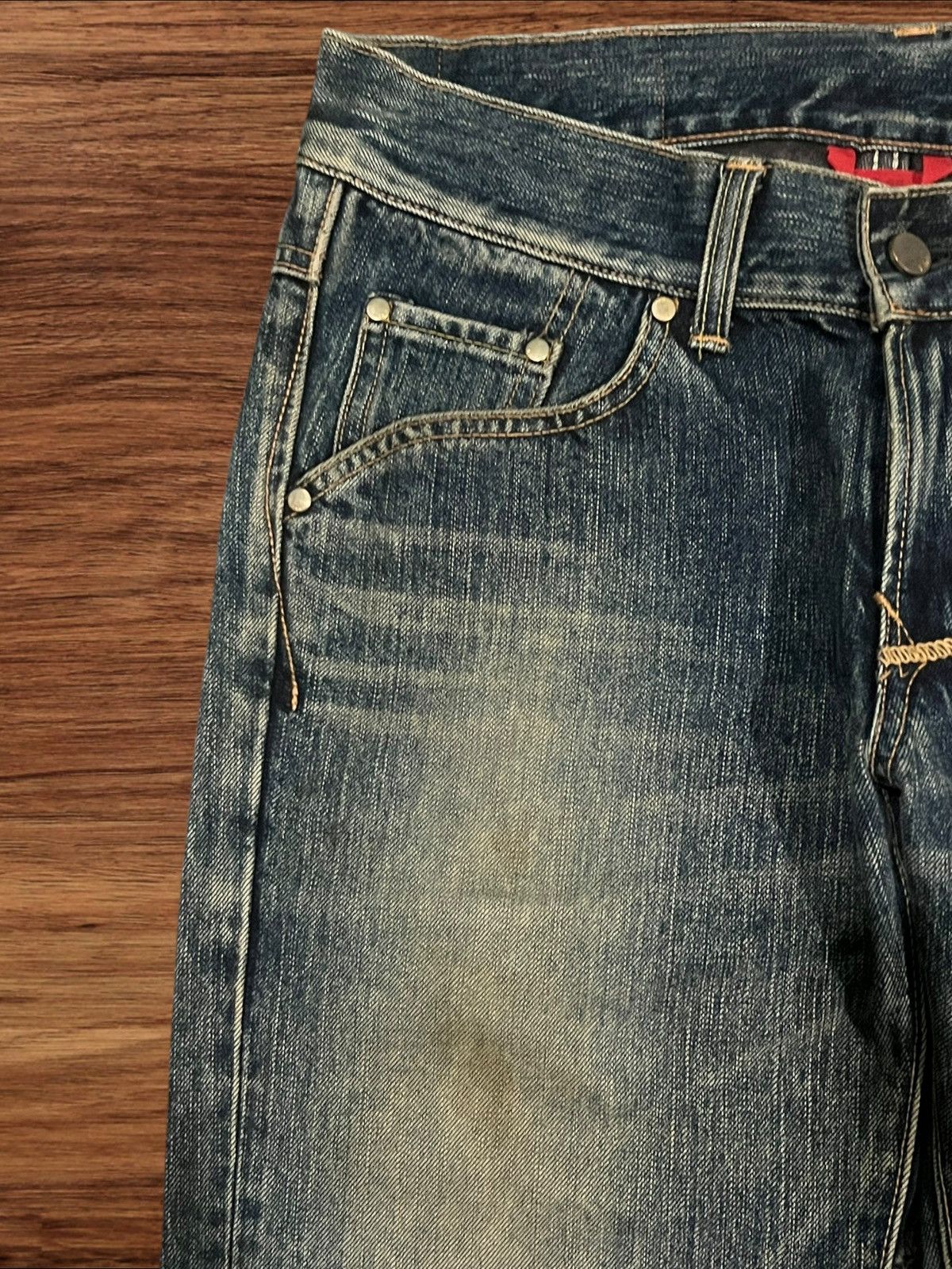 Edwin × If Six Was Nine × Le Grande Bleu (L.G.B.) ⚡️Flare⚡️Vintage Edwin 503SS3 Grunge Style Mud Washed Jeans Size US 29 - 5 Thumbnail