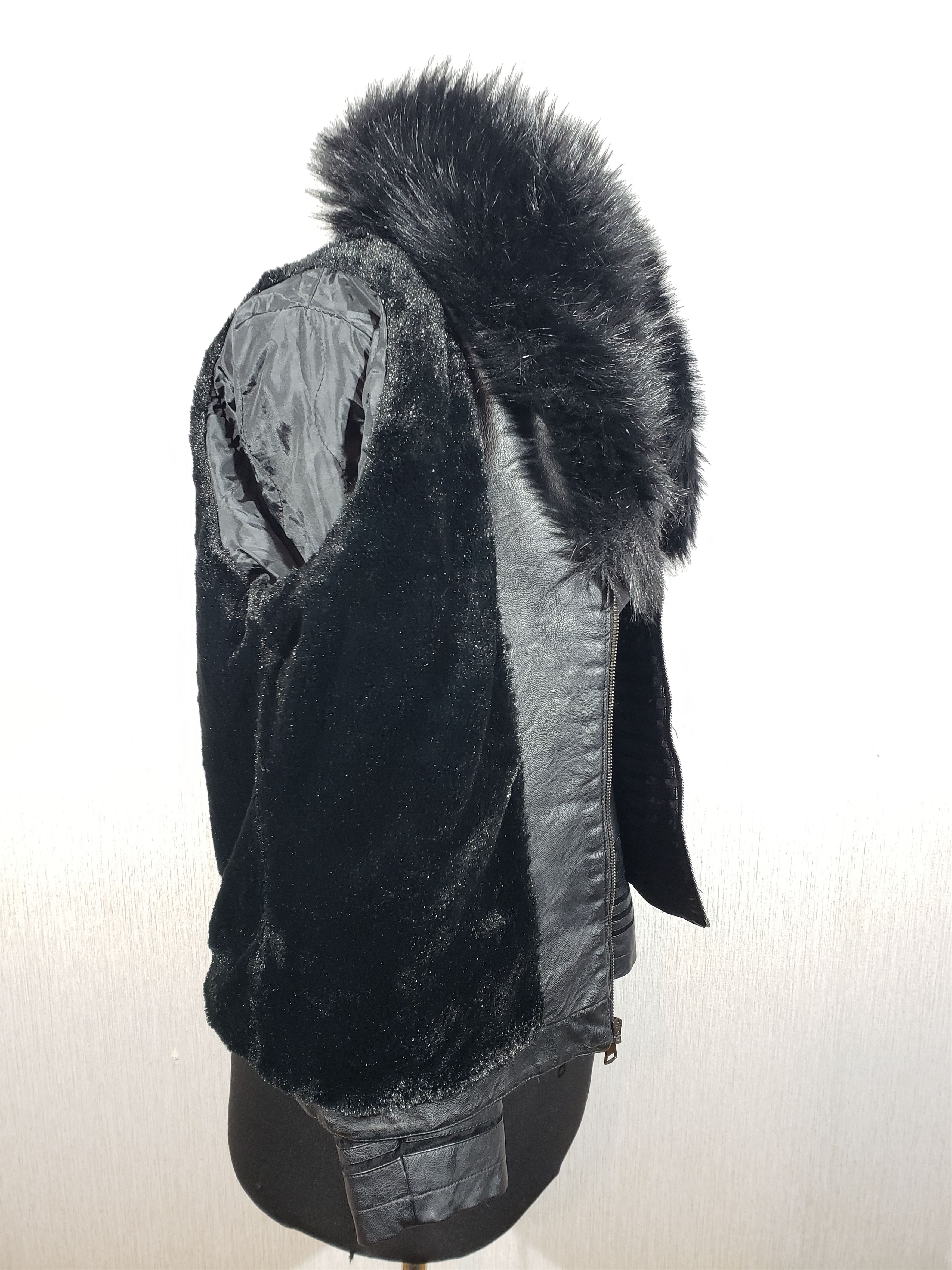 Other Stylish women's black faux leather jacket. Size L / US 10 / IT 46 - 8 Thumbnail