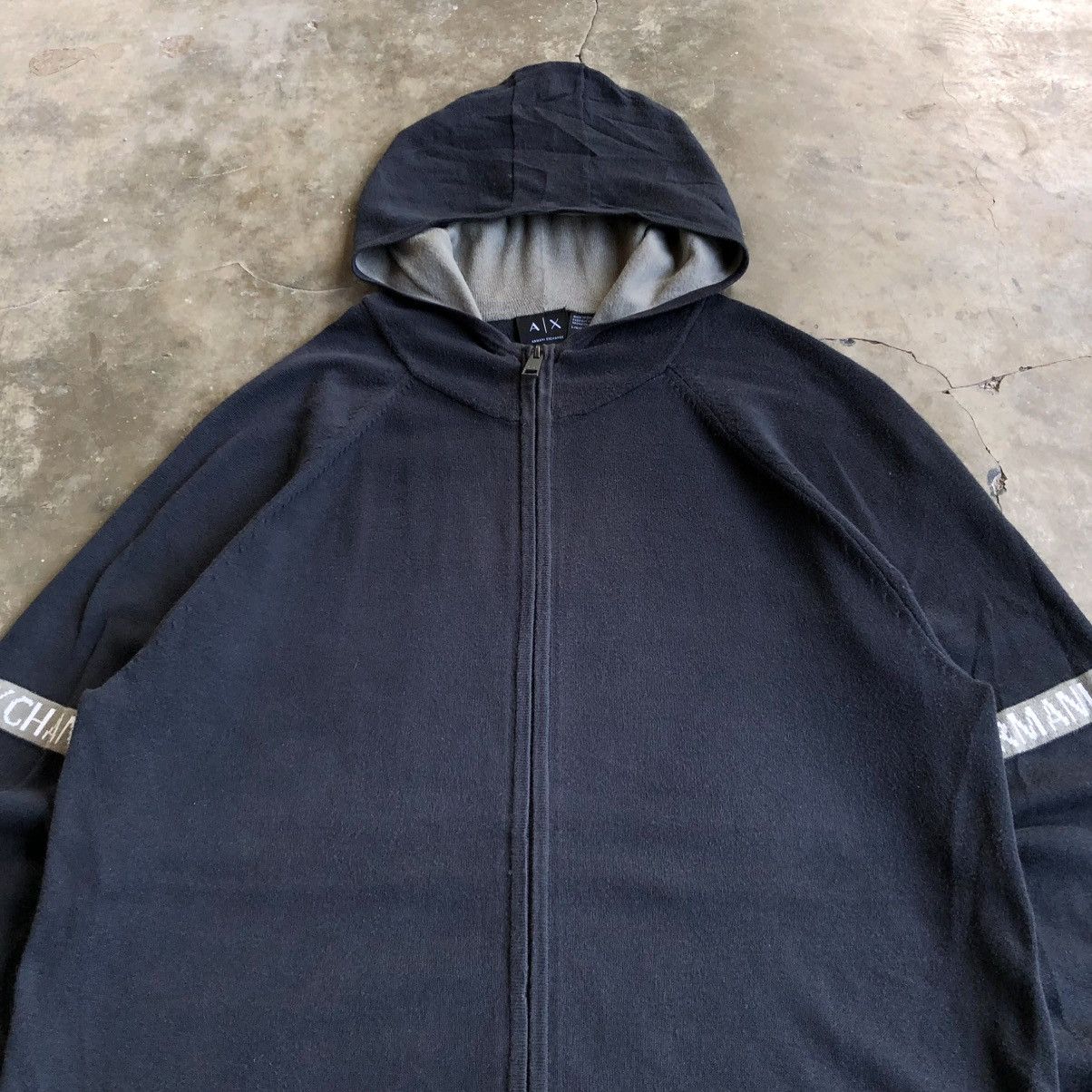 Armani Exchange Armani Exchange Logo Slevee Taped Ziphoodie Black Luxury Size US L / EU 52-54 / 3 - 6 Thumbnail