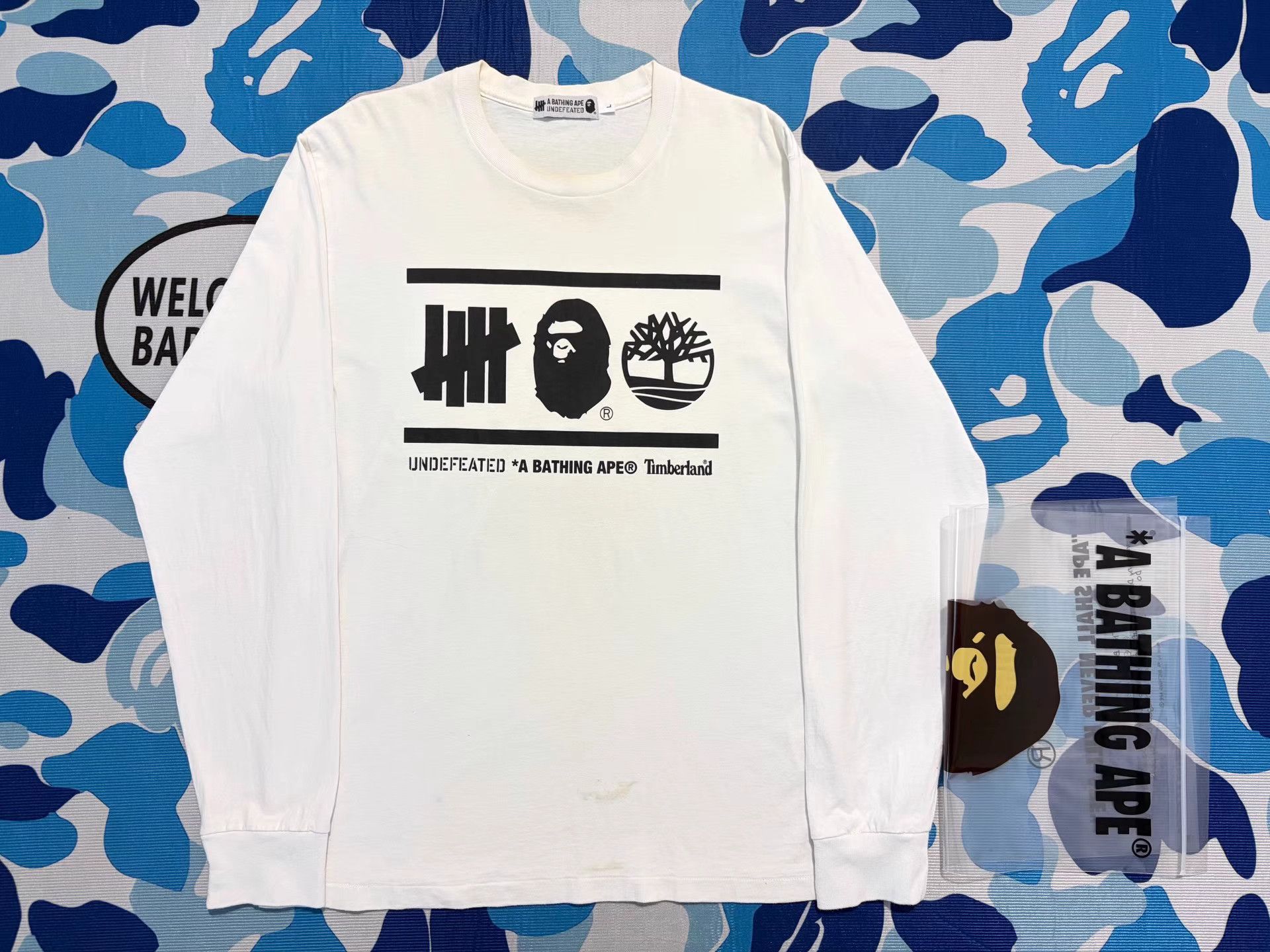 Bape Bape x Undefeated Long Sleeve Tee Size US L / EU 52-54 / 3 - 1 Thumbnail