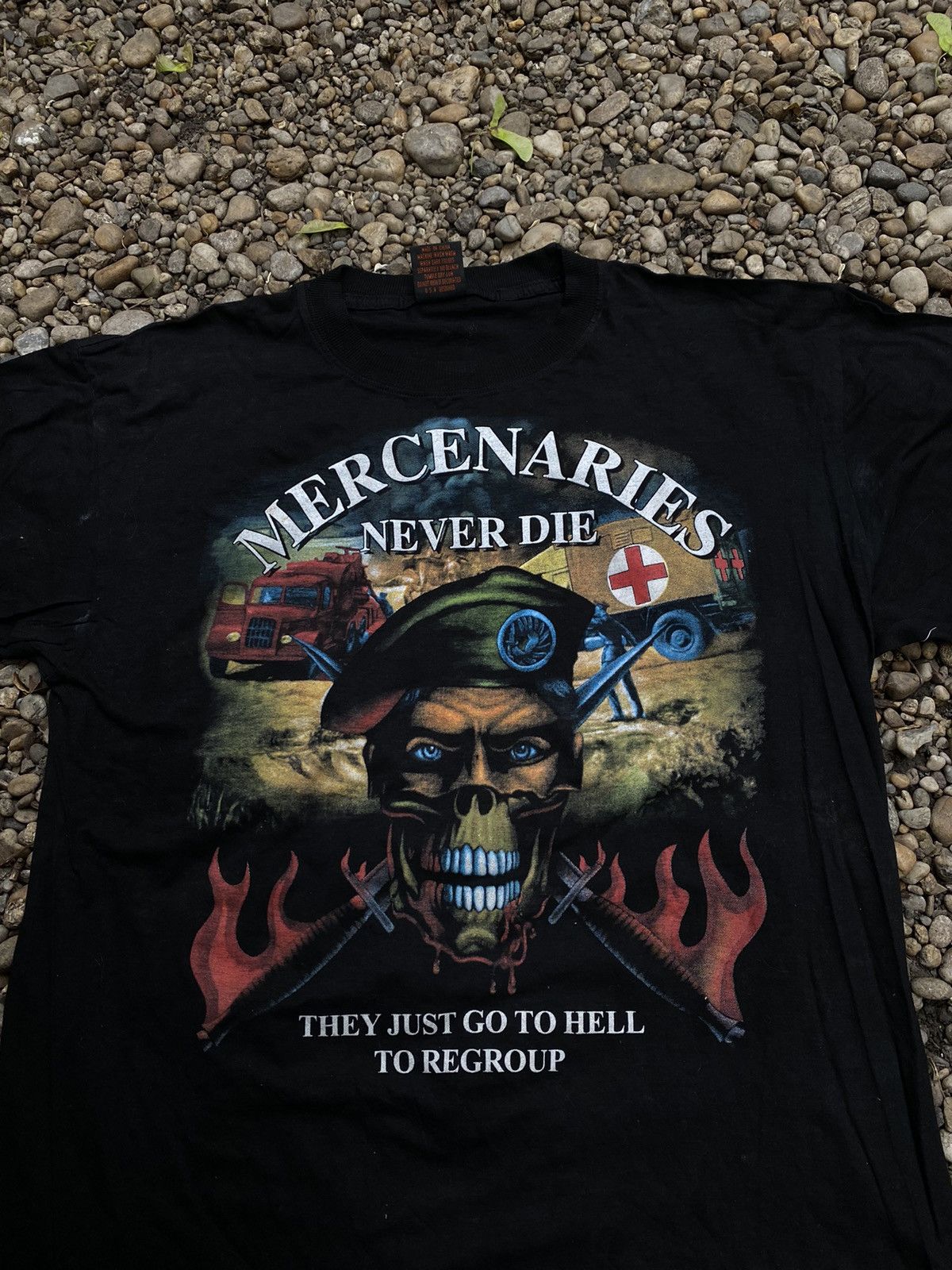 Band Tees × Vintage Vintage 90s Mercenaries Never Die Tee Size US XL / EU 56 / 4 - 6 Thumbnail