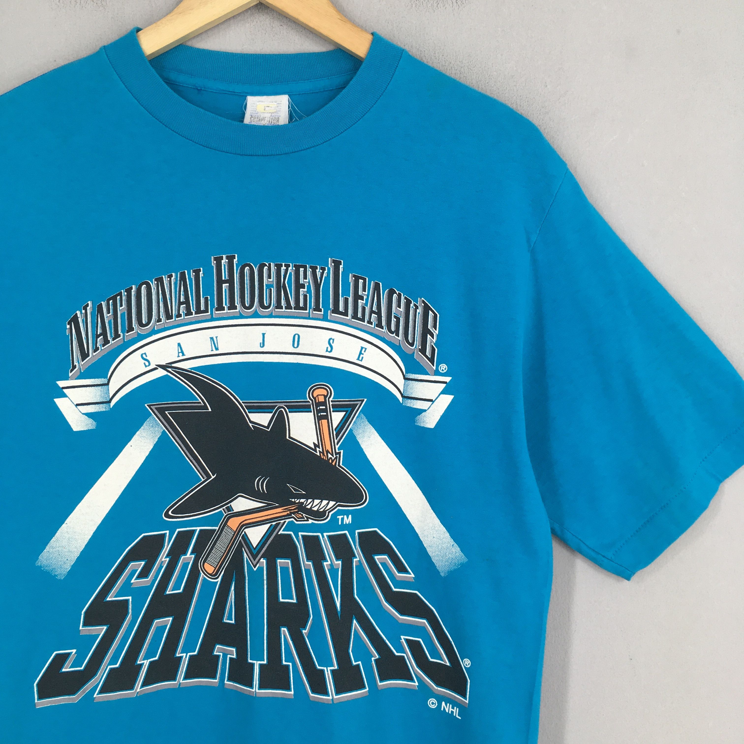 NHL Vintage 90's San Jose Sharks Hockey NHL Tshirt Large Size US L / EU 52-54 / 3 - 2 Thumbnail