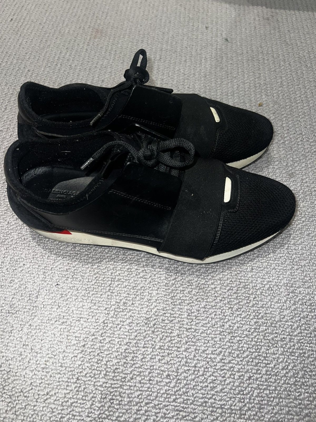 Balenciaga Balenciaga Race Runner Black Leather & Mesh Sneakers Size 8 Size US 8 / EU 41 - 6 Thumbnail