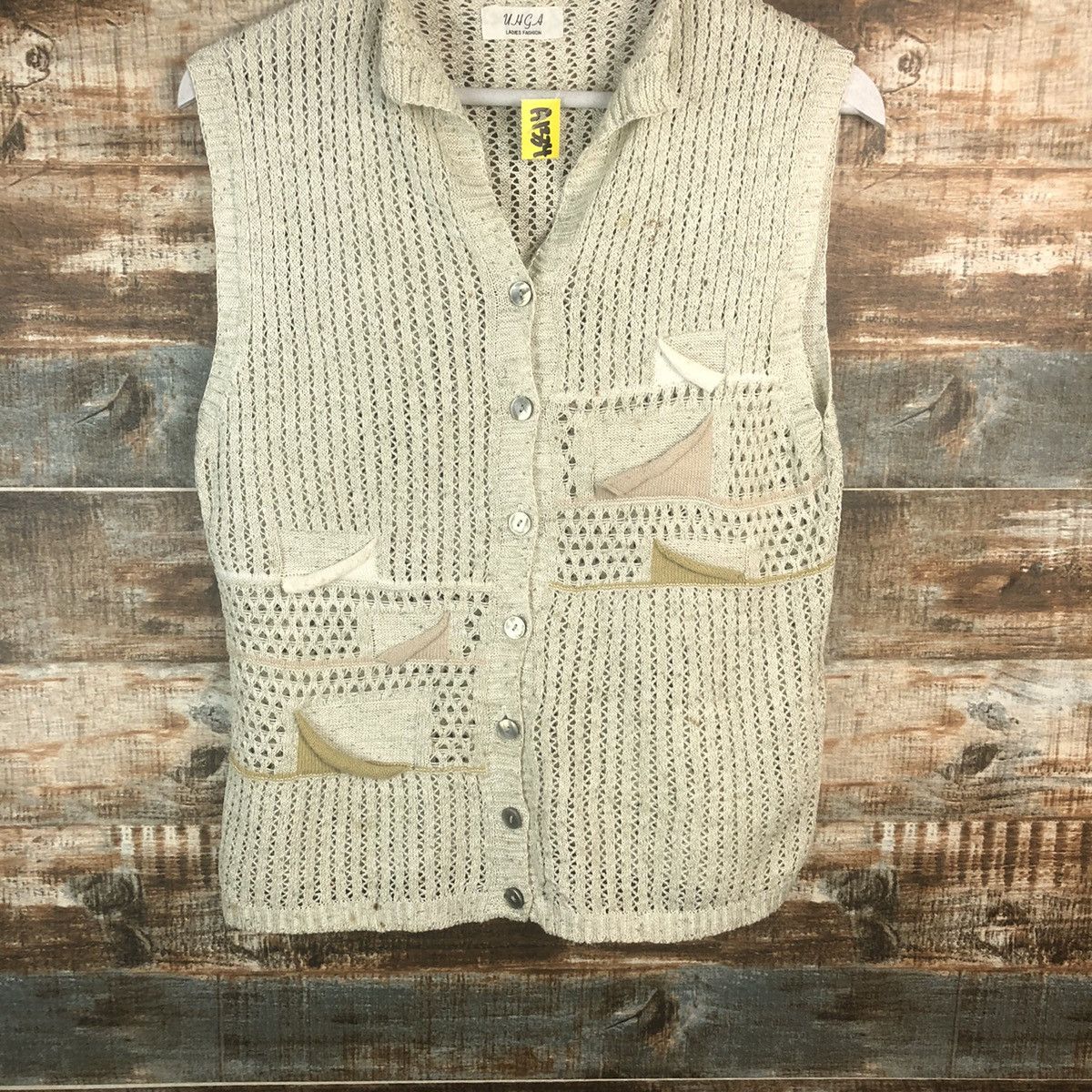 Homespun Knitwear × Japanese Brand Unga Grey Vest Knitwear #A1334 Size US S / EU 44-46 / 1 - 3 Thumbnail