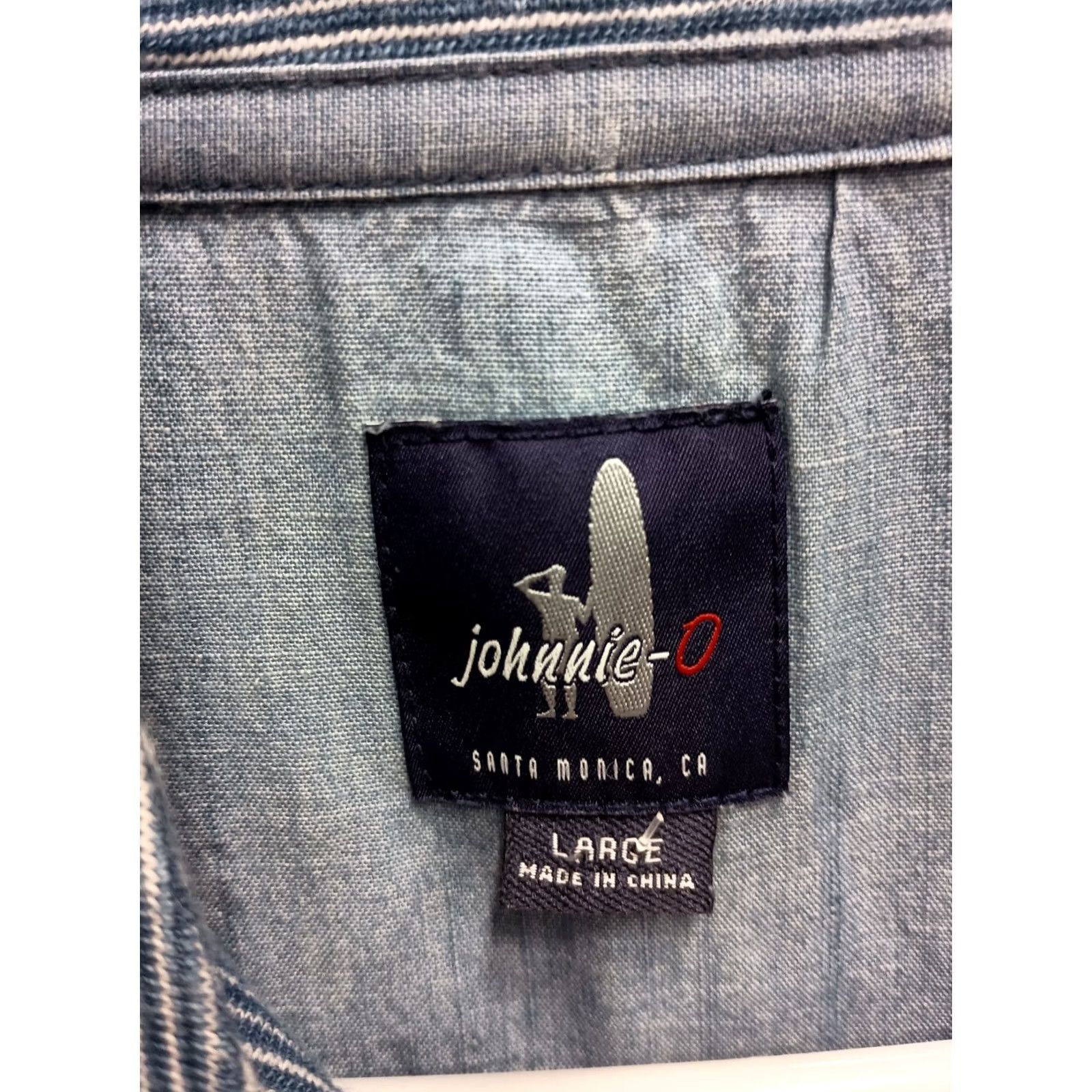 johnnie-O Johnnie-O Sweater Mens L Blue Pinstriped Zip Pullover Preppy Casual Size US L / EU 52-54 / 3 - 6 Thumbnail