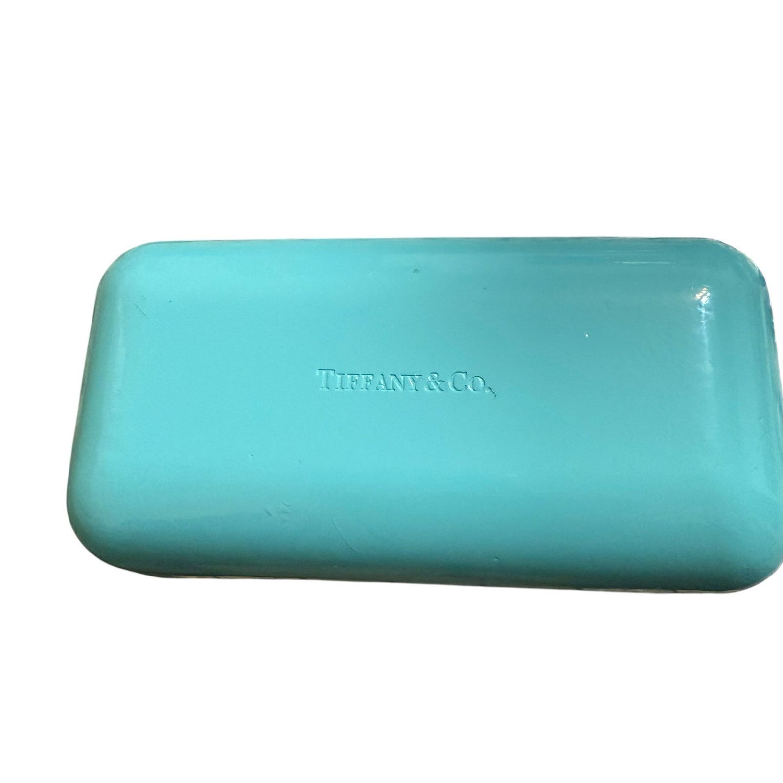 Tiffany & Co. Tiffany & Co. Turquoise Blue Hard Clam Shell Case and Cloth Size ONE SIZE - 1 Thumbnail