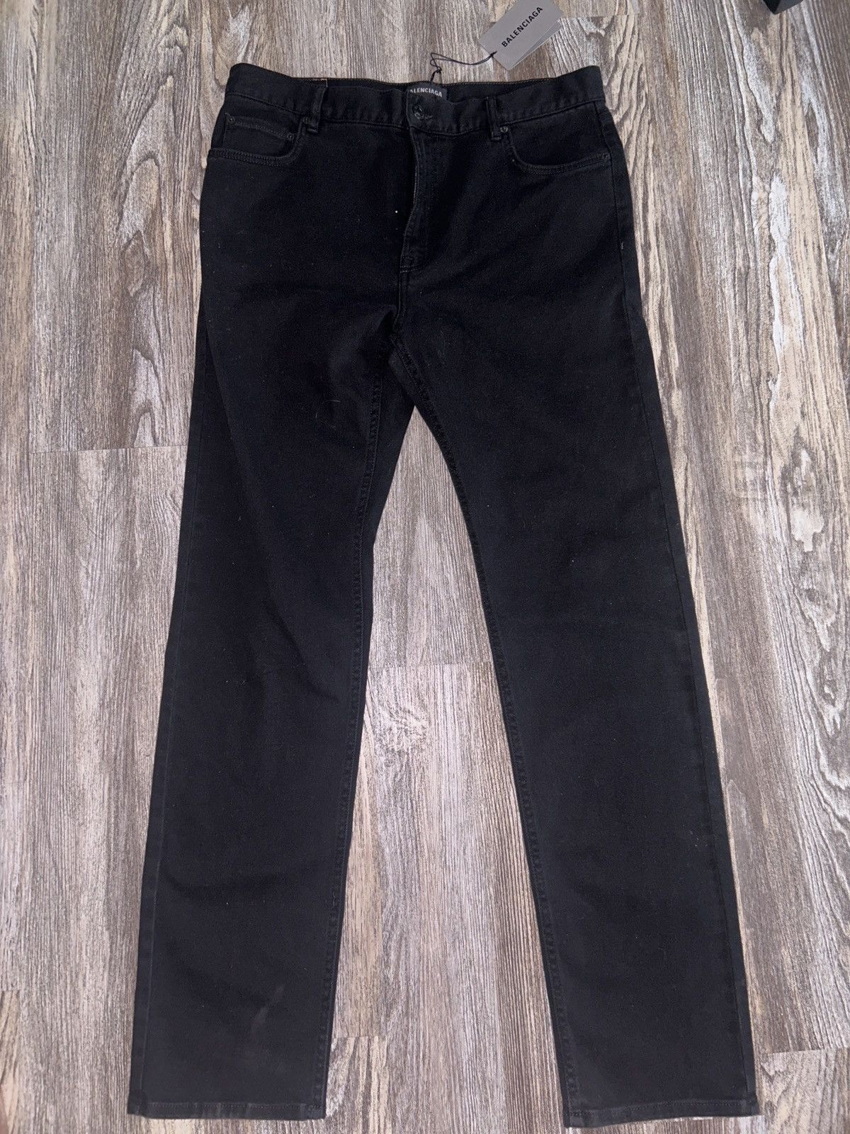 image of Balenciaga Japanese Denim in Black, Men's (Size 36)