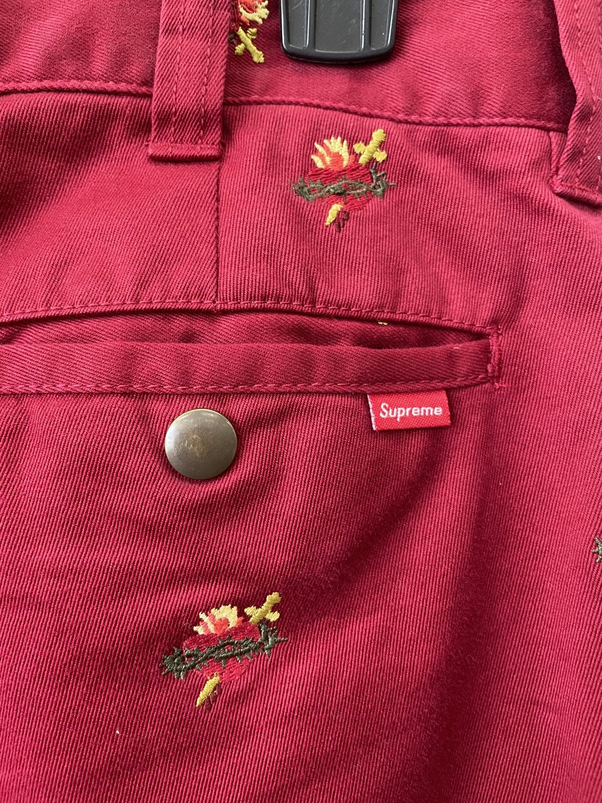Supreme Supreme Red Sacred Hearts Pants Romeo Juliet Size 32 Size US 32 / EU 48 - 6 Thumbnail