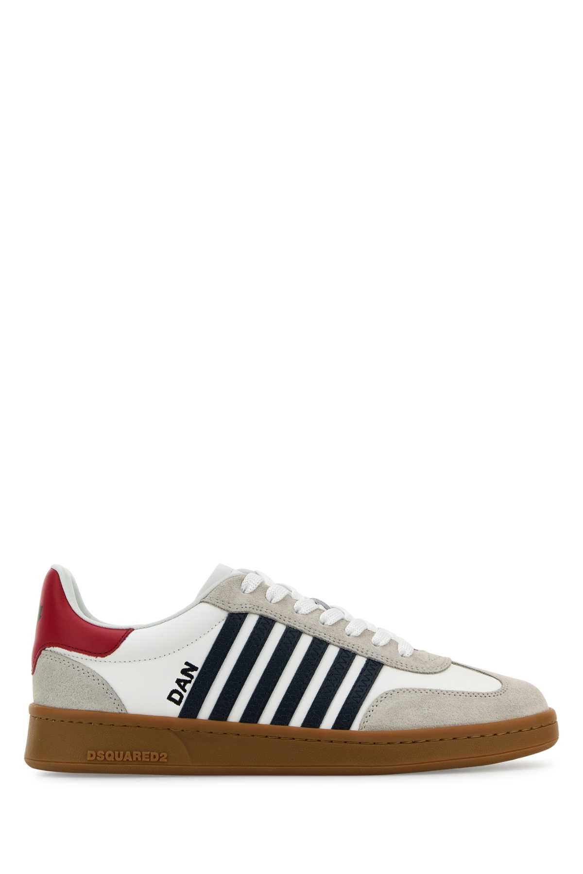 White Leather Boxer Sneakers