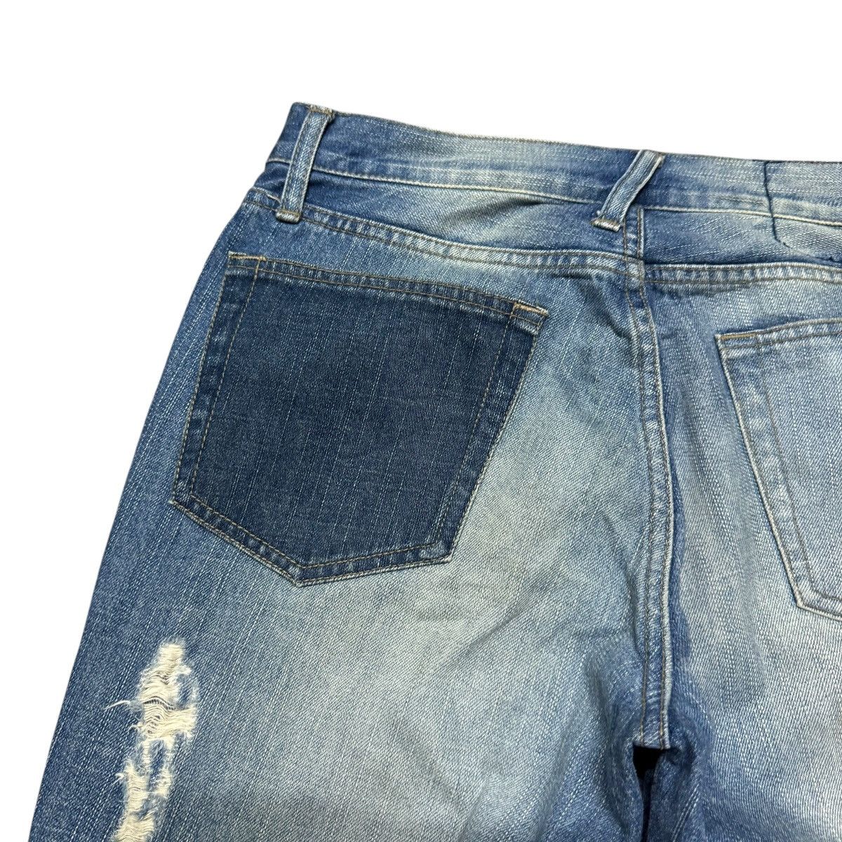PPFM PPFM Repaired Denim Flare Jeans Size US 30 / EU 46 - 13 Thumbnail