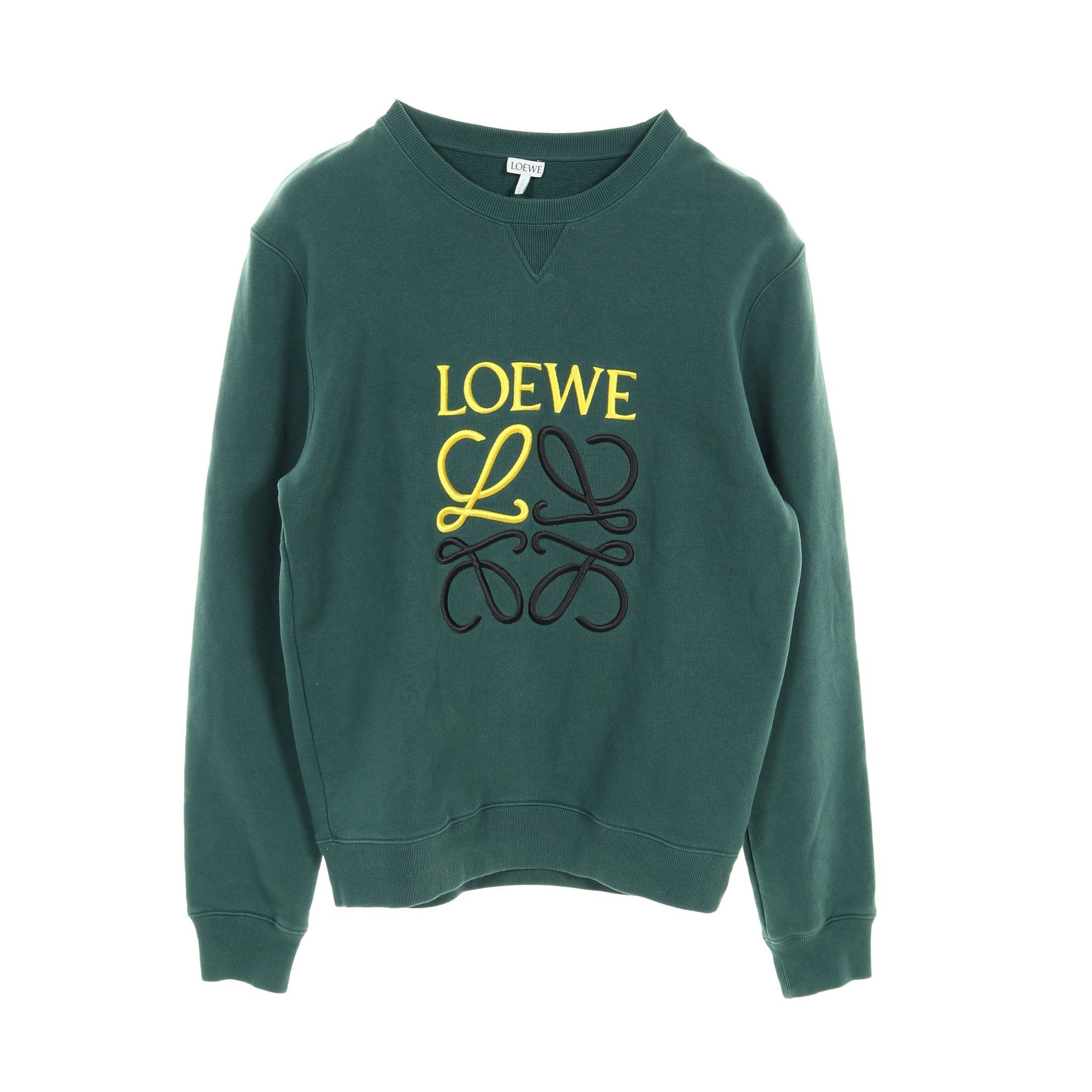 Loewe Loewe Anagram Sweatshirt Cotton Green Size ONE SIZE - 1 Thumbnail