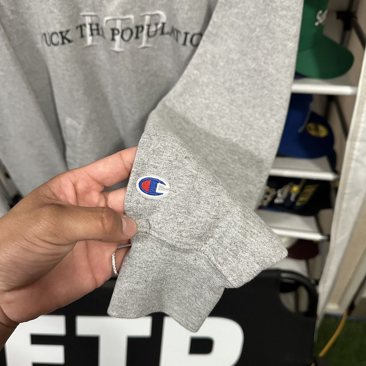 Champion × Fuck The Population FTP champion OG half zip L gray Size US L / EU 52-54 / 3 - 3 Thumbnail