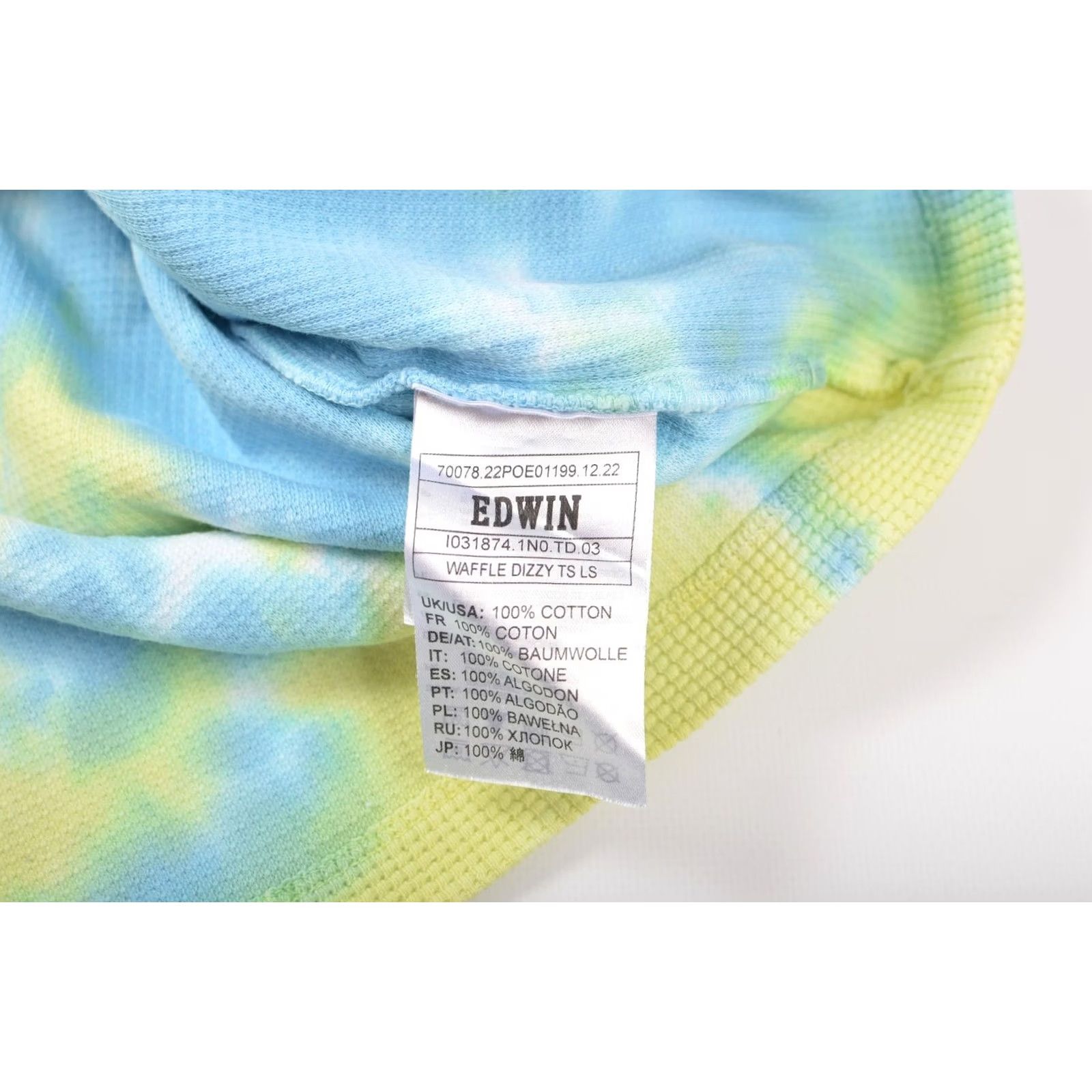 Edwin Edwin Waffle TS LS Tie Dye Pullover Sweatshirt M Multicolor Mens Shirt Size US M / EU 48-50 / 2 - 5 Thumbnail
